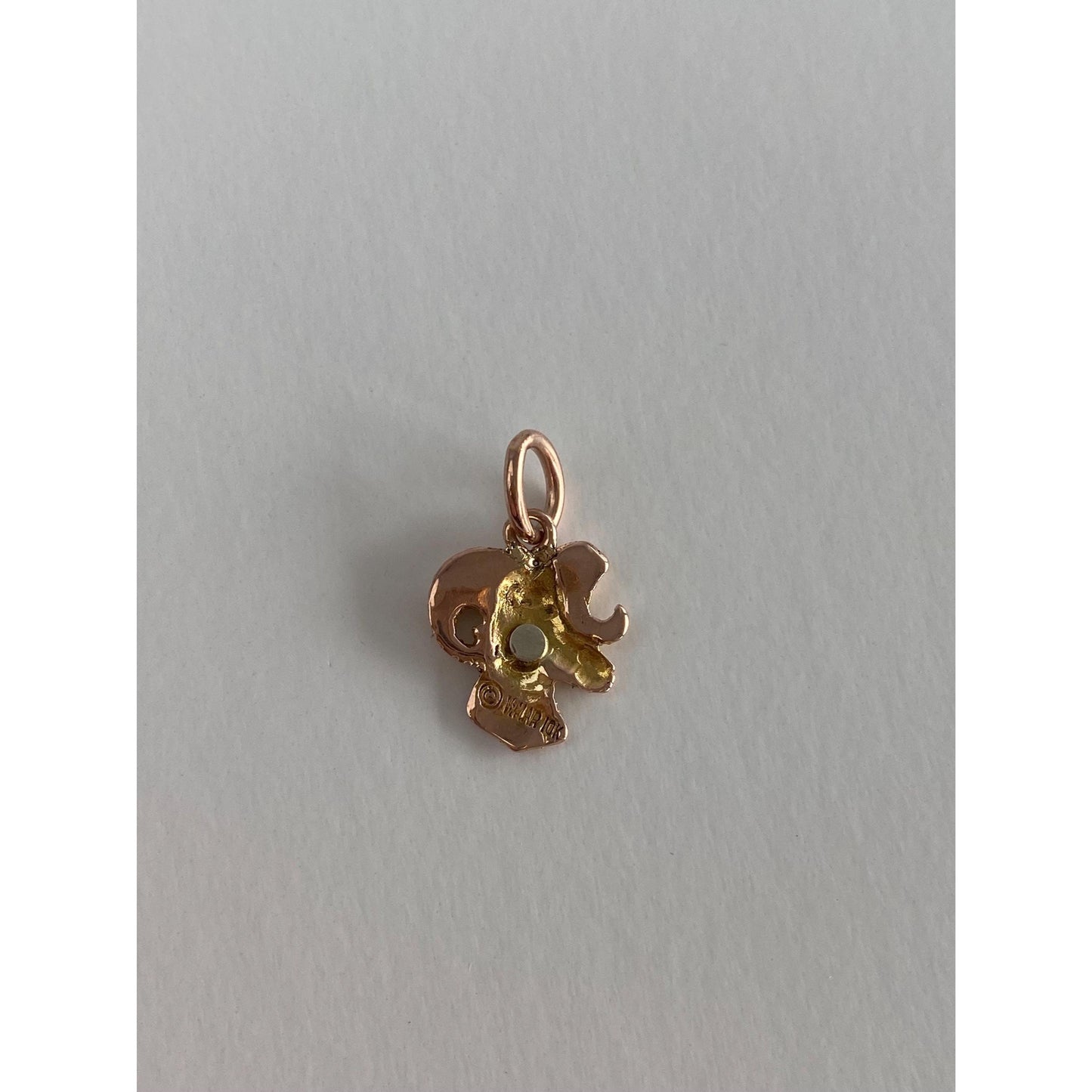 Vintage Solid 10k Rosey Gold Ram Head Charm