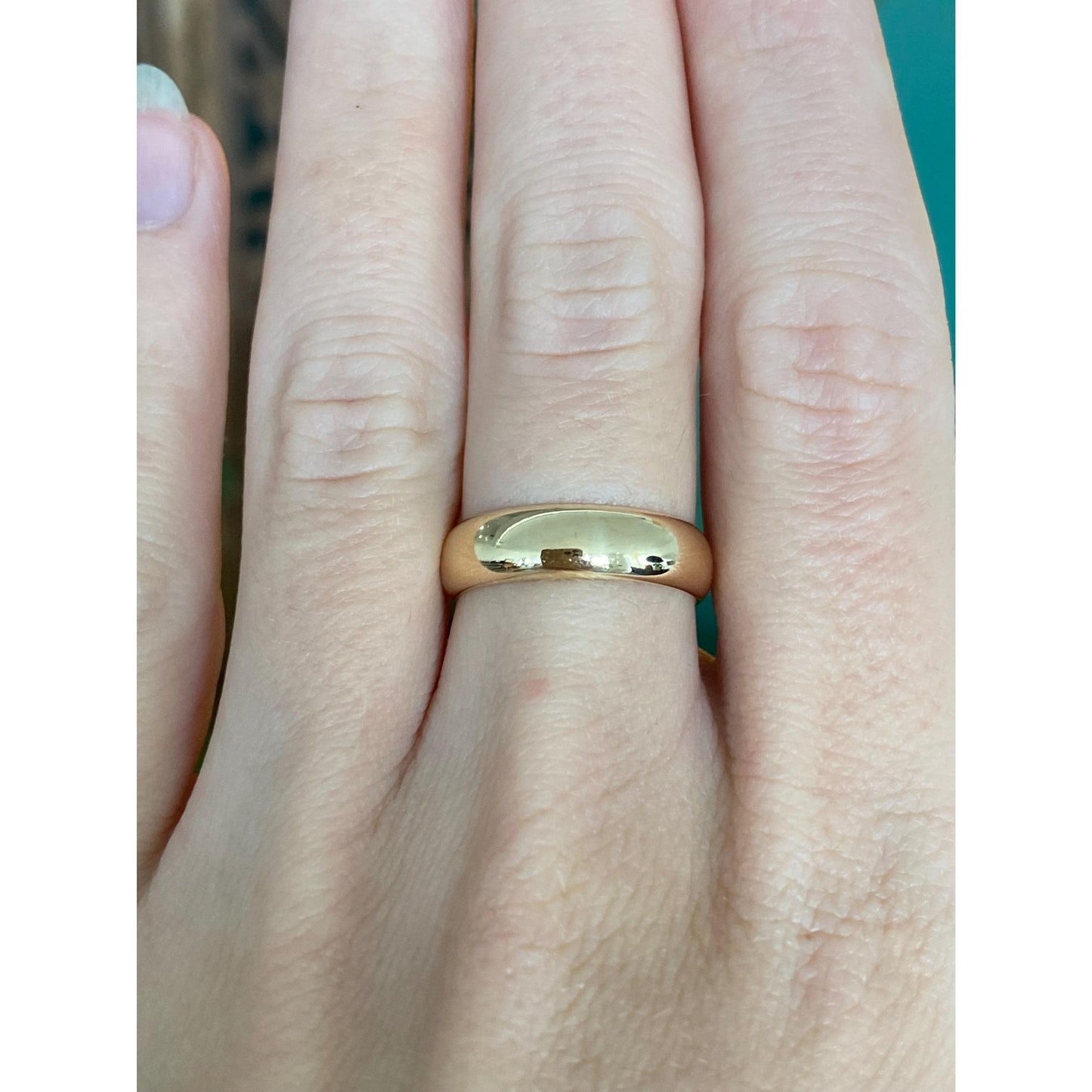 Vintage Solid 14k Yellow Gold Ring Band - Size 6.5