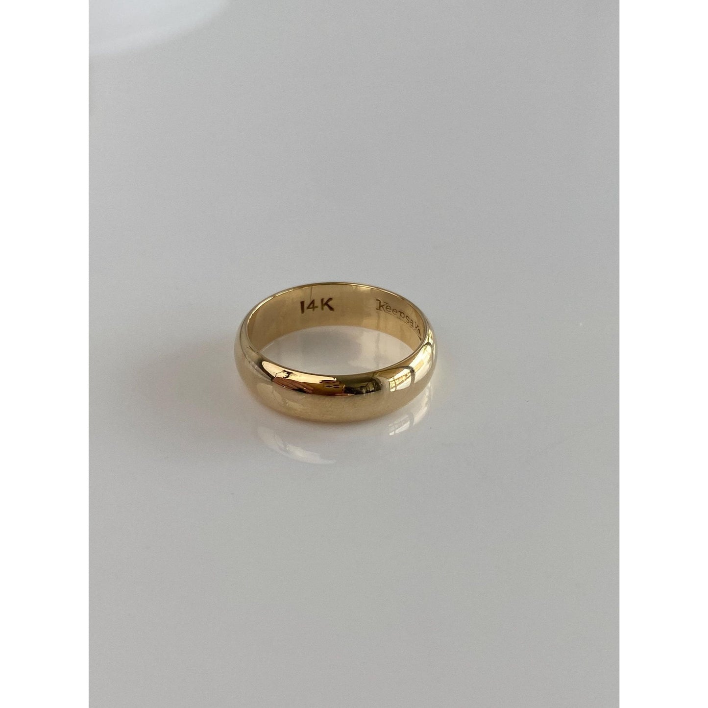 Vintage Solid 14k Yellow Gold Ring Band - Size 6.5