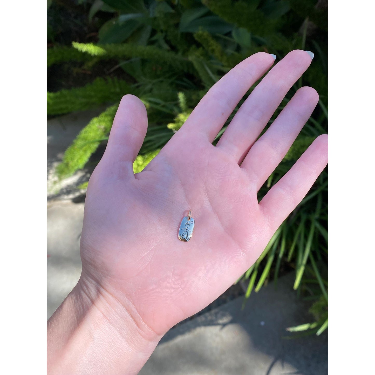 Vintage Solid 14k Yellow Gold Diamond Little Boy Name Charms