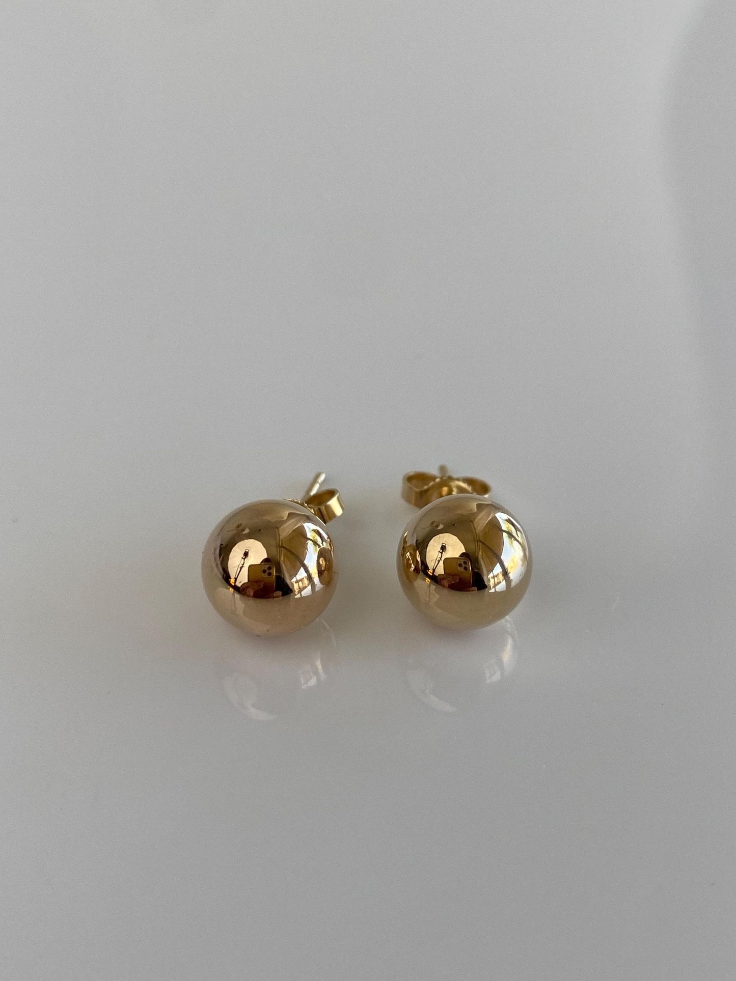 Vintage 14k Yellow Gold Ball Stud Earrings