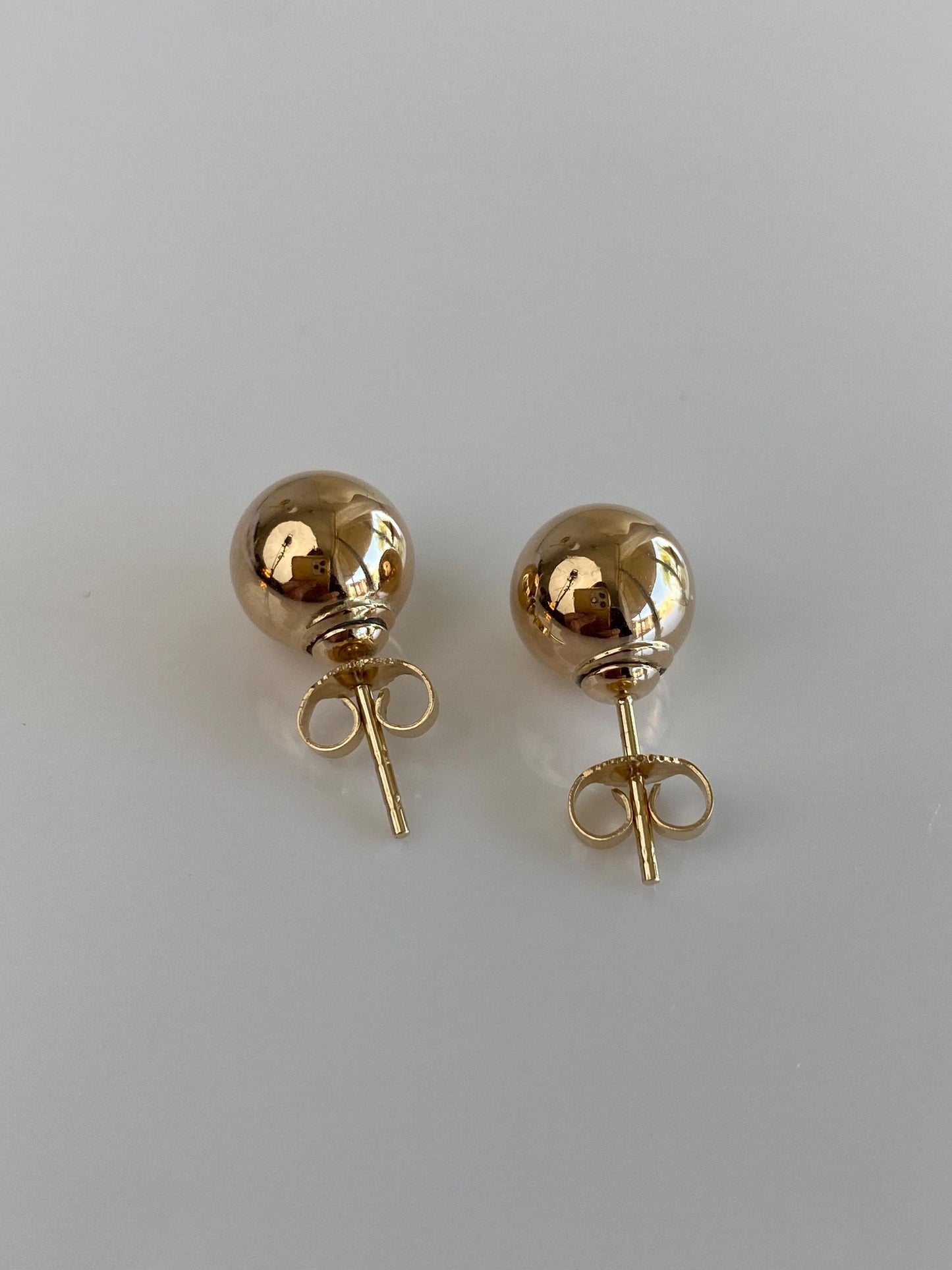 Vintage 14k Yellow Gold Ball Stud Earrings