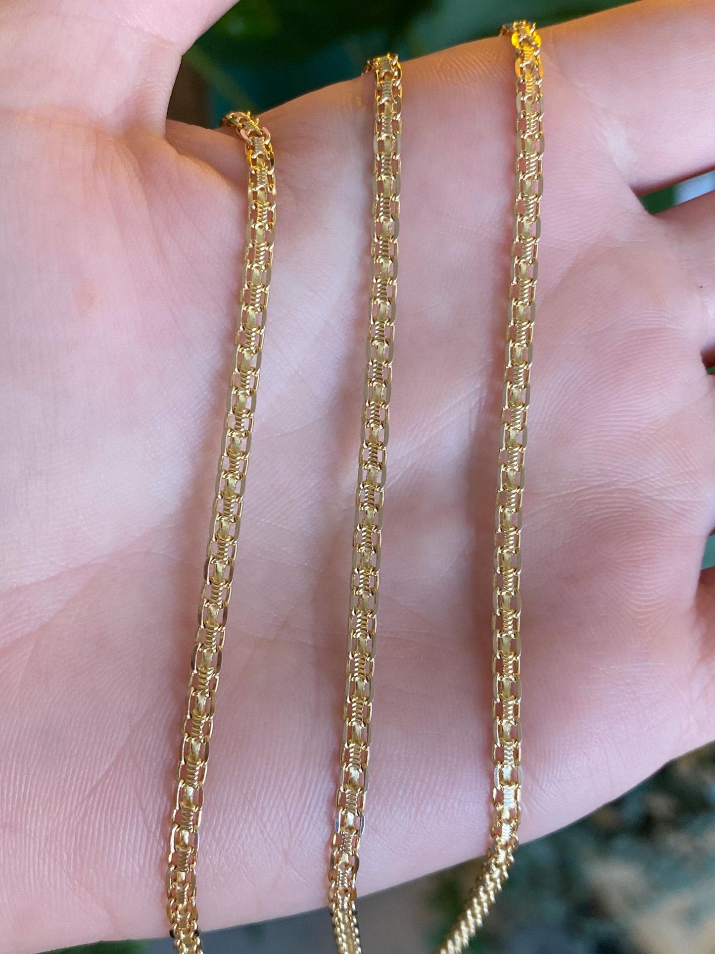 Vintage Solid 14k Yellow Gold Bismark Chain Necklace - 20.25 inches