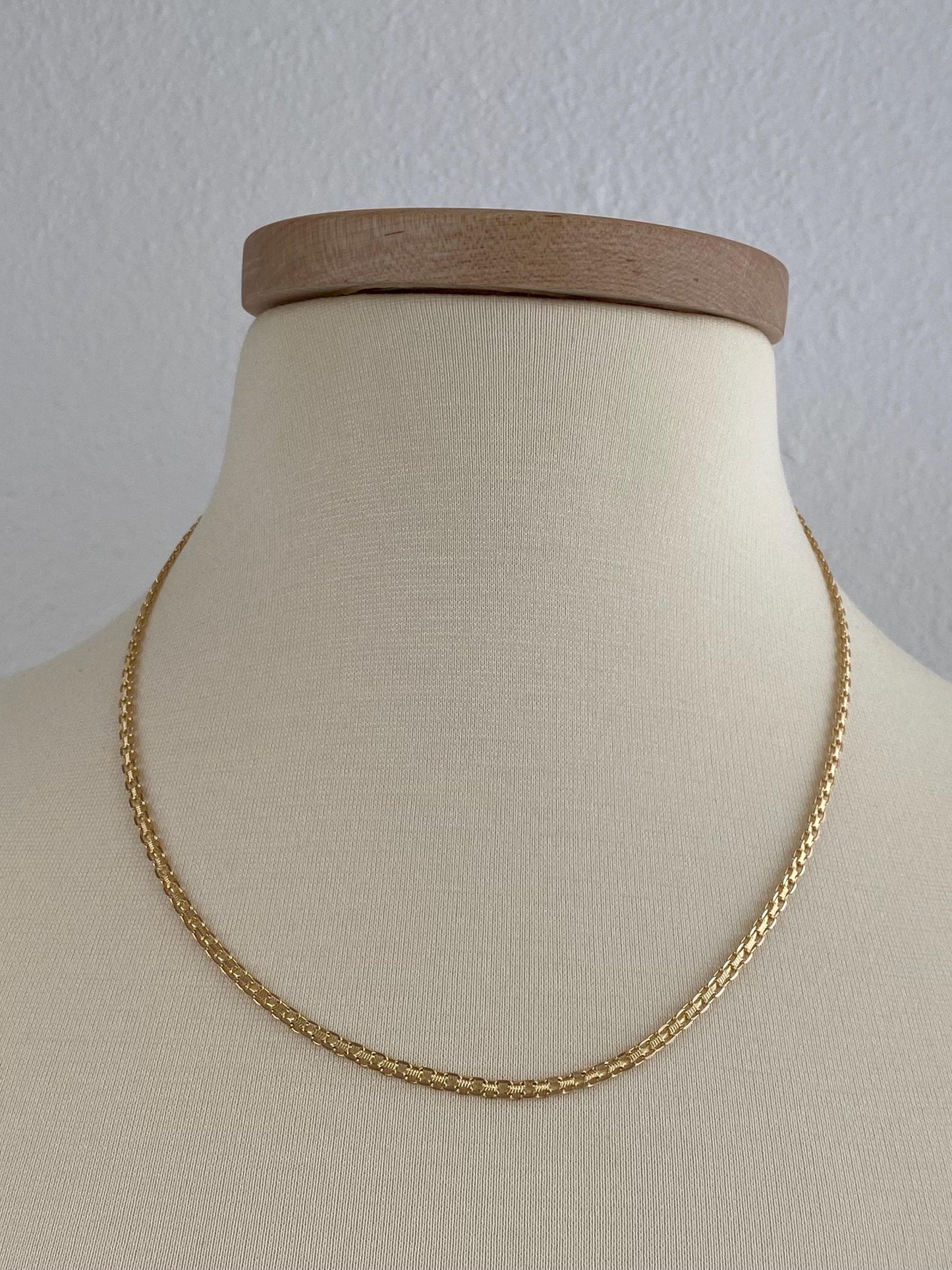 Vintage Solid 14k Yellow Gold Bismark Chain Necklace - 20.25 inches