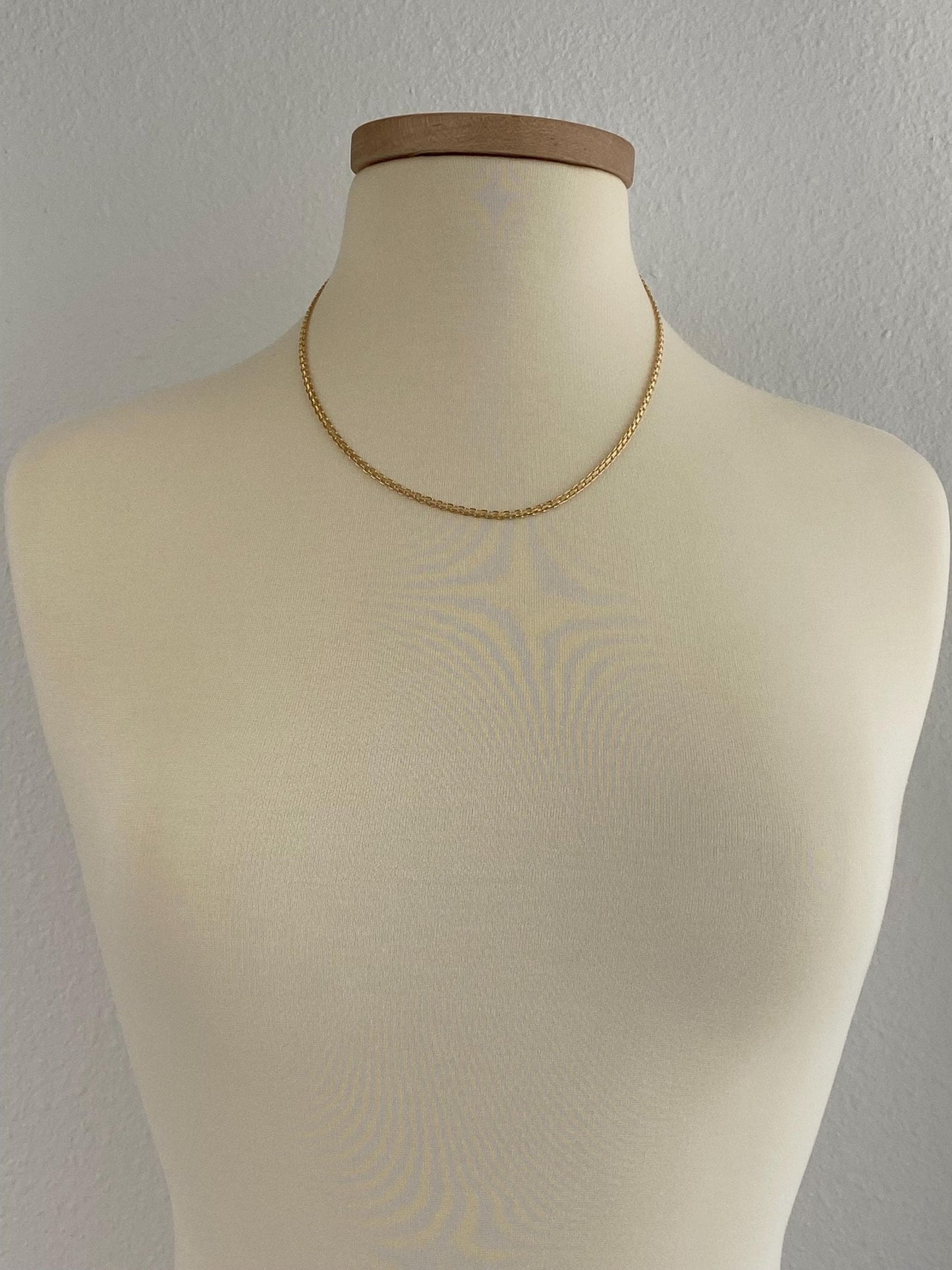Vintage Solid 14k Yellow Gold Bismark Chain Necklace - 20.25 inches