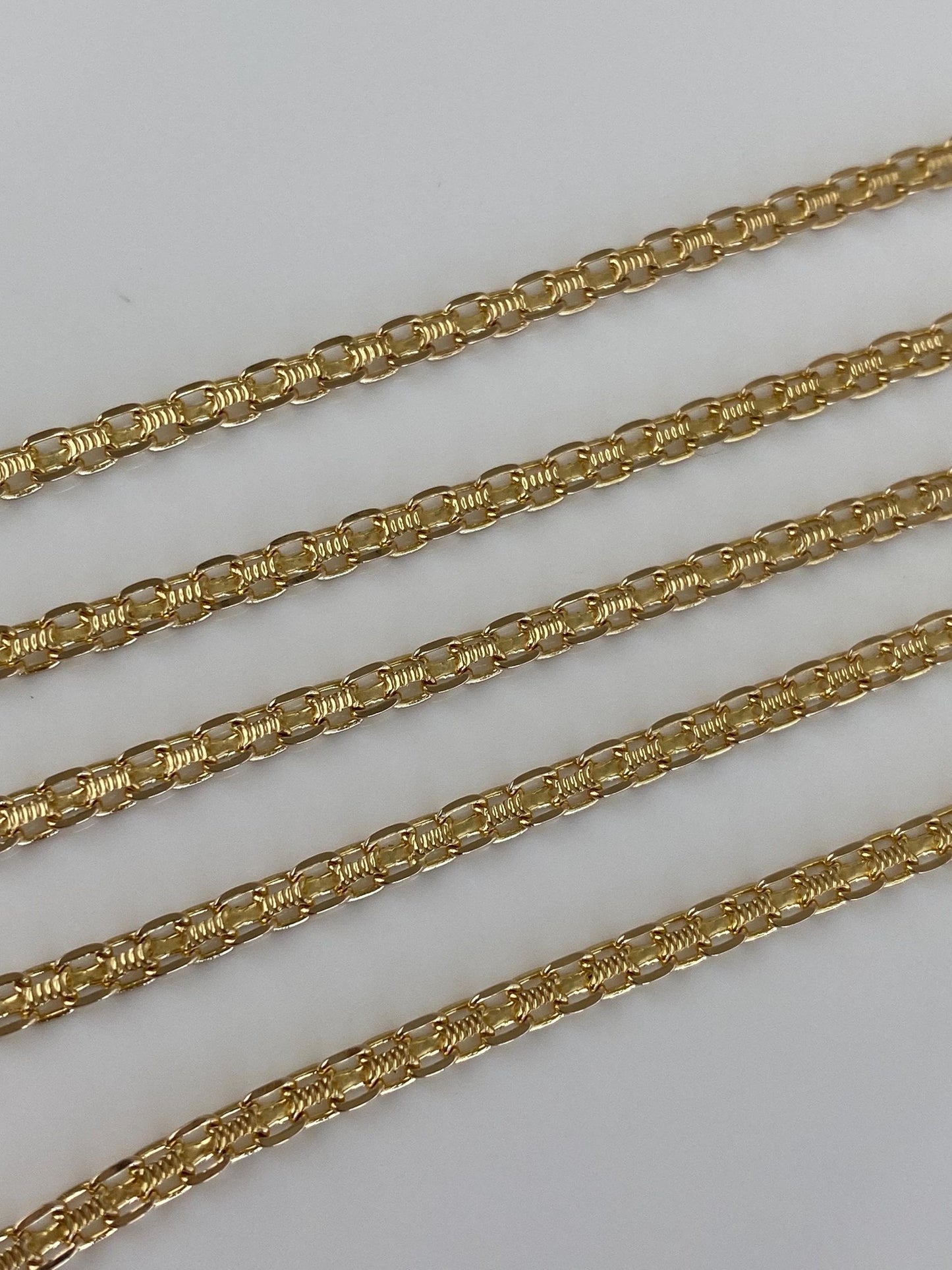 Vintage Solid 14k Yellow Gold Bismark Chain Necklace - 20.25 inches