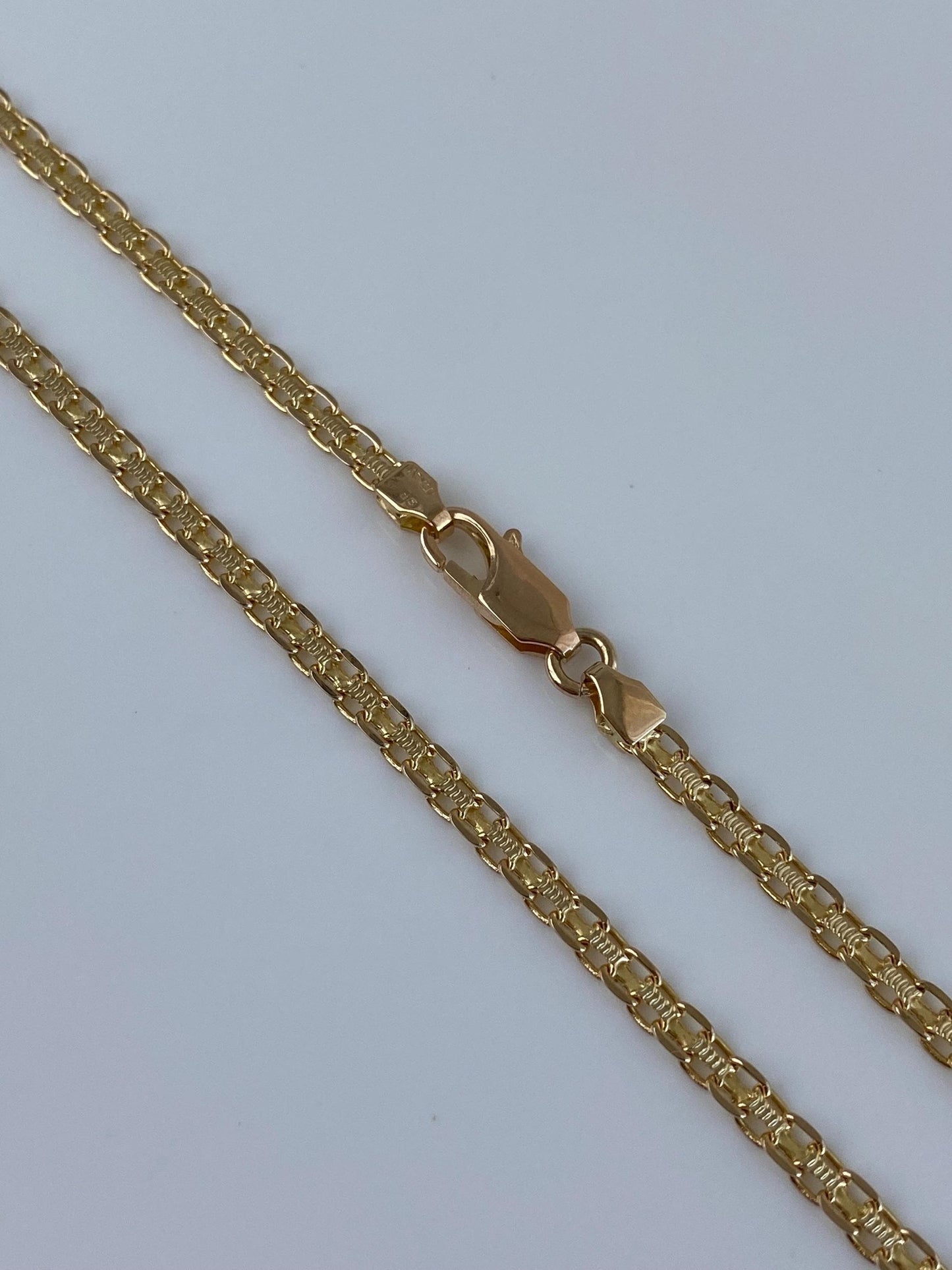 Vintage Solid 14k Yellow Gold Bismark Chain Necklace - 20.25 inches