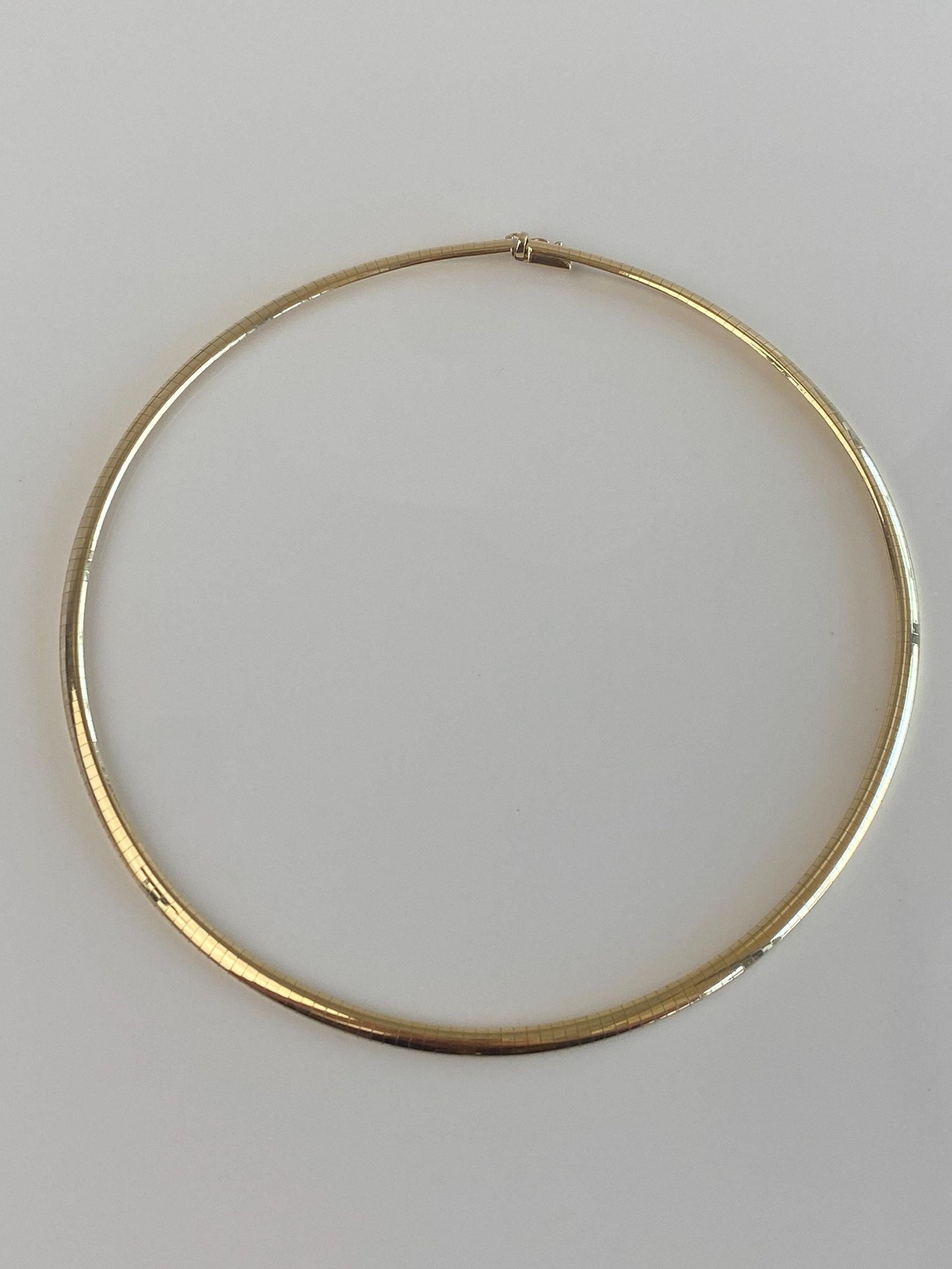 Vintage Solid 14k Yellow Gold Omega Chain Necklace - 15.5 inches