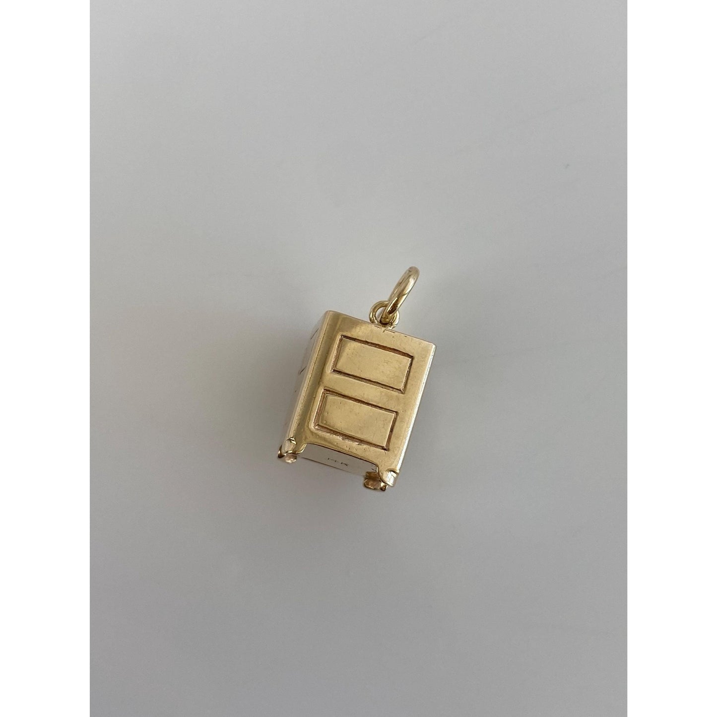 Vintage Solid 14k Yellow Gold Bank Vault Safe Charm