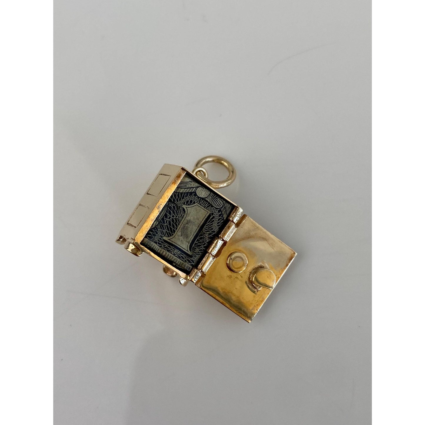 Vintage Solid 14k Yellow Gold Bank Vault Safe Charm