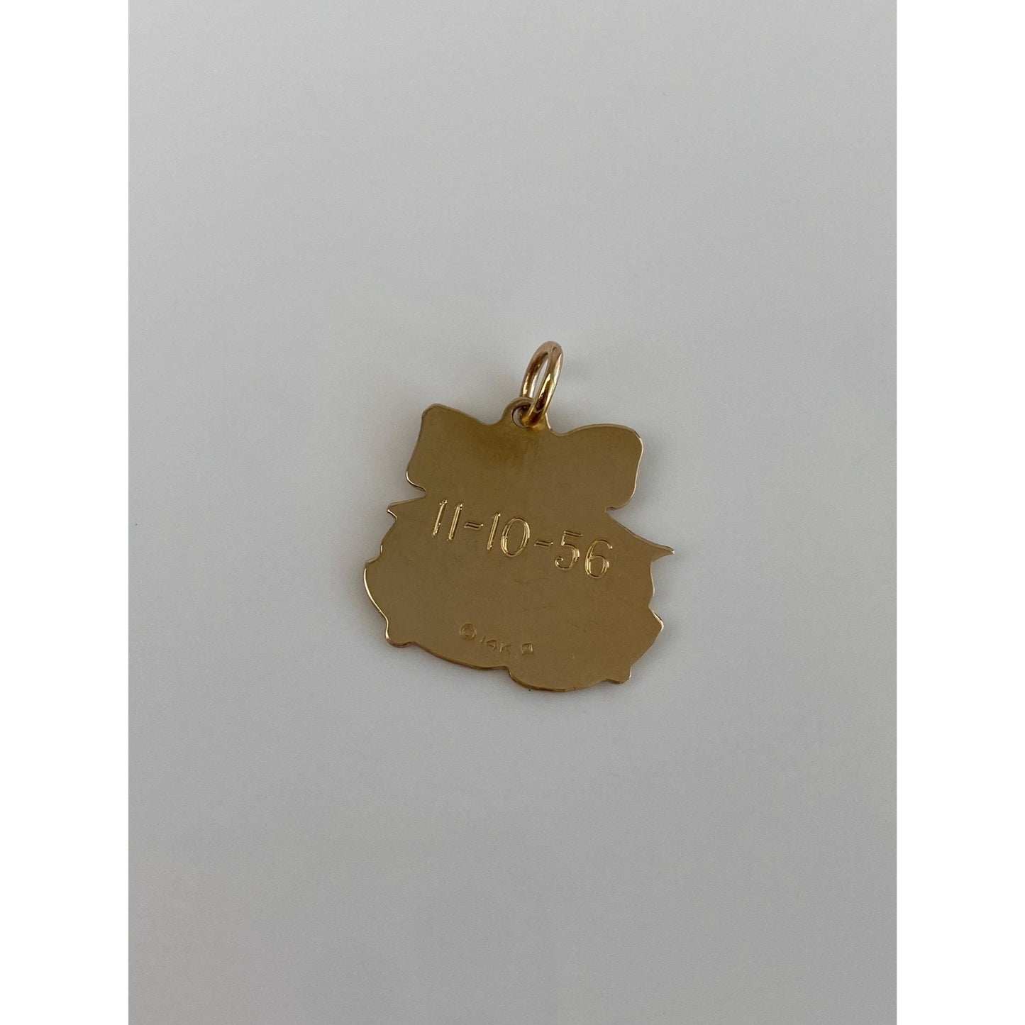 Vintage Solid 14k Yellow Gold Christmas Bells Charm