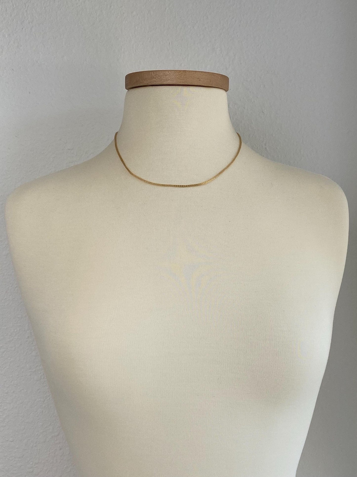 Vintage Solid 14k Yellow Gold Woven Necklace - 18 inches