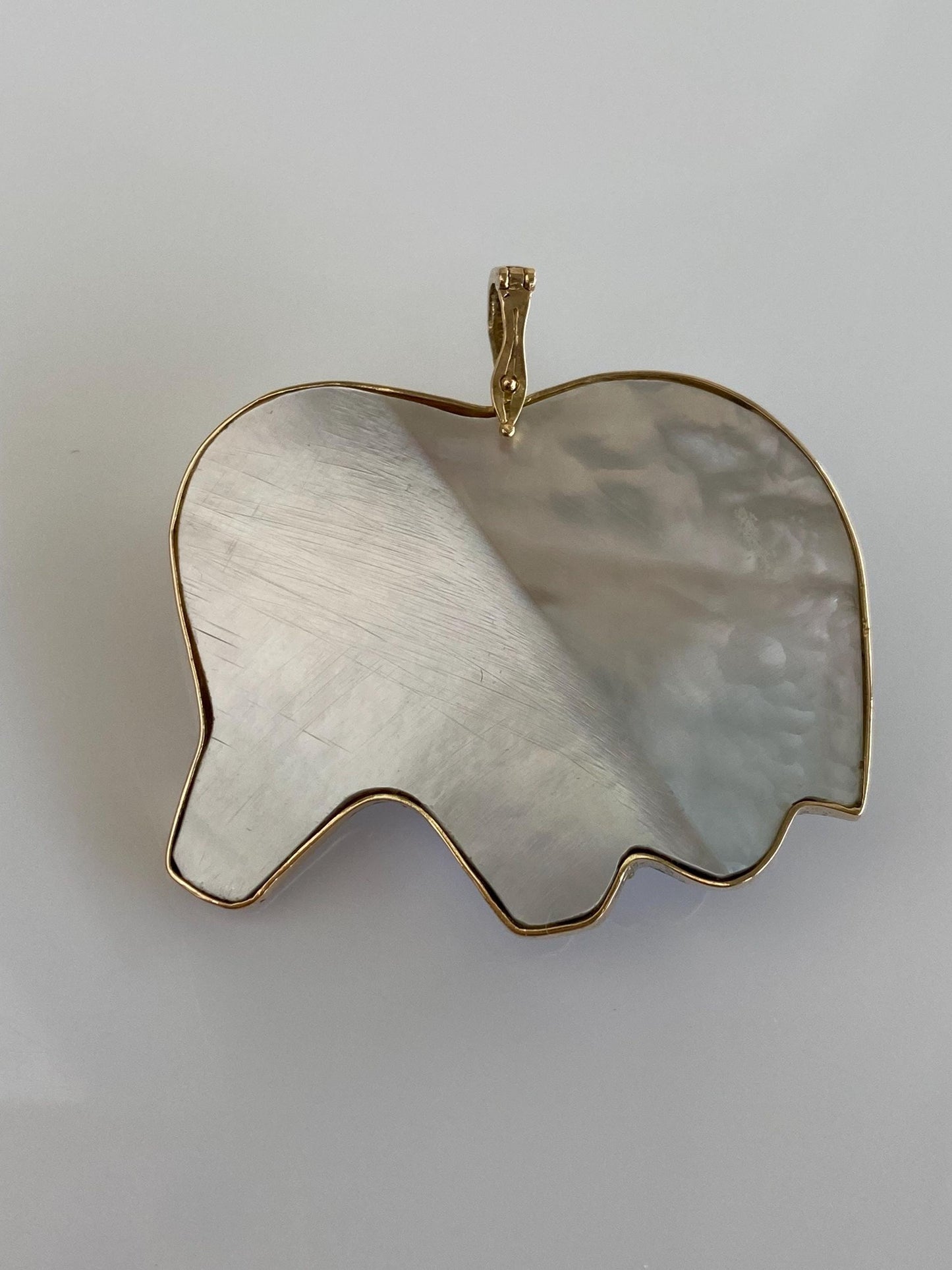 Vintage Solid 14k Yellow Gold Freeform Pearl Baby Elephant Charm