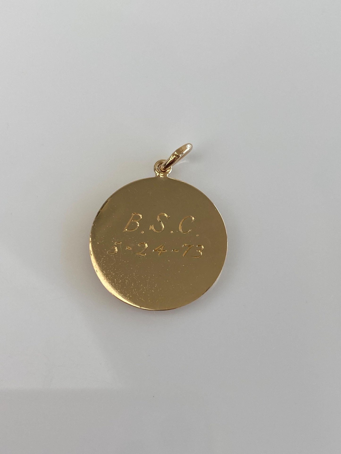 Vintage Solid 14k Yellow Gold Oil Lamp Book Charm
