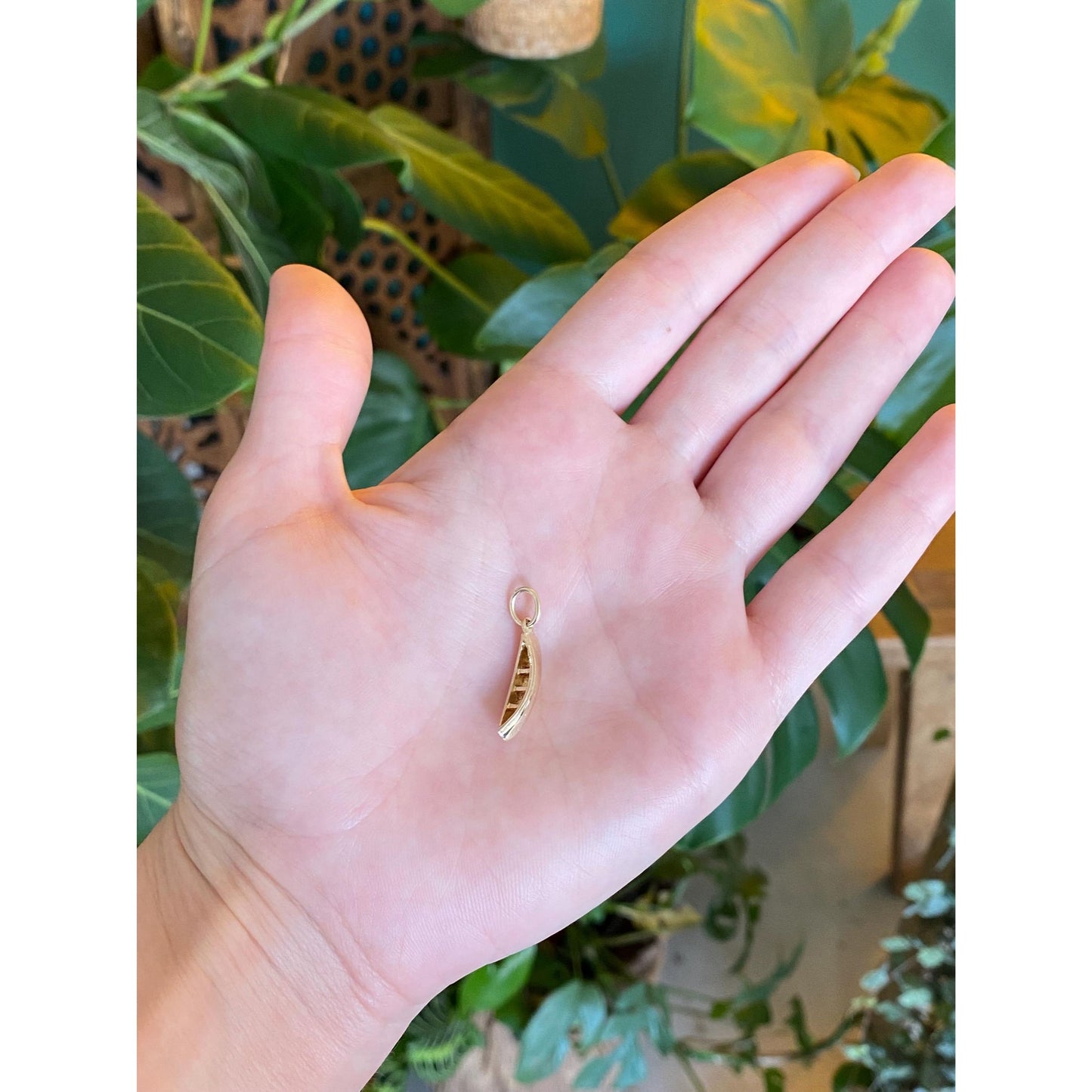 Vintage Solid 14k Yellow Gold Canoe Charm