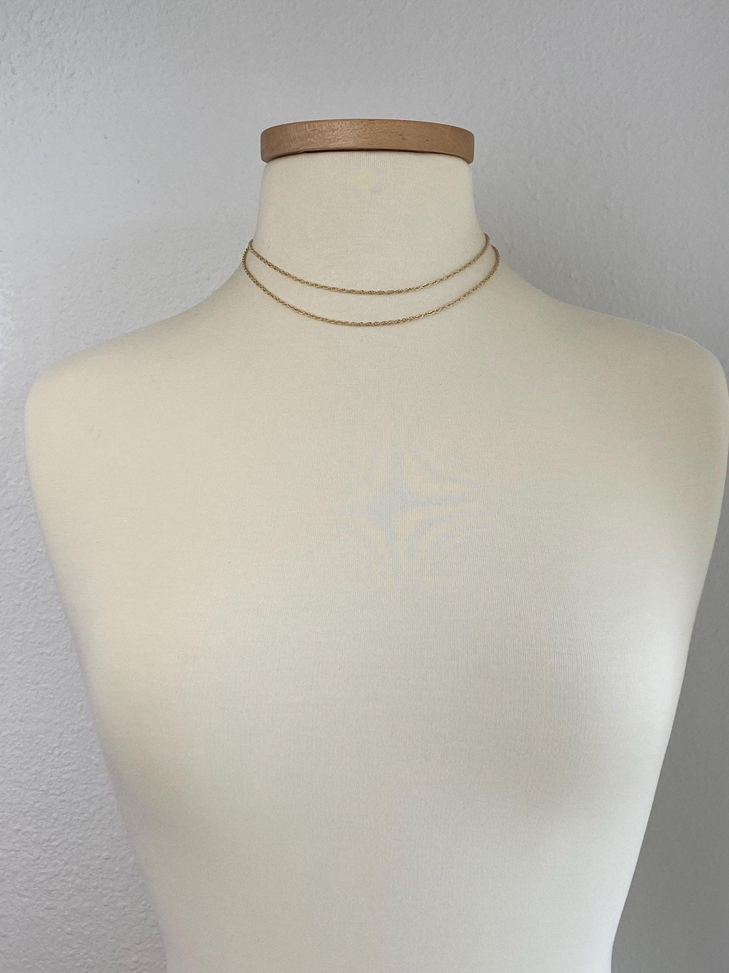 Vintage Solid 14k Yellow Gold Long Chain Necklace - 32.25 inches