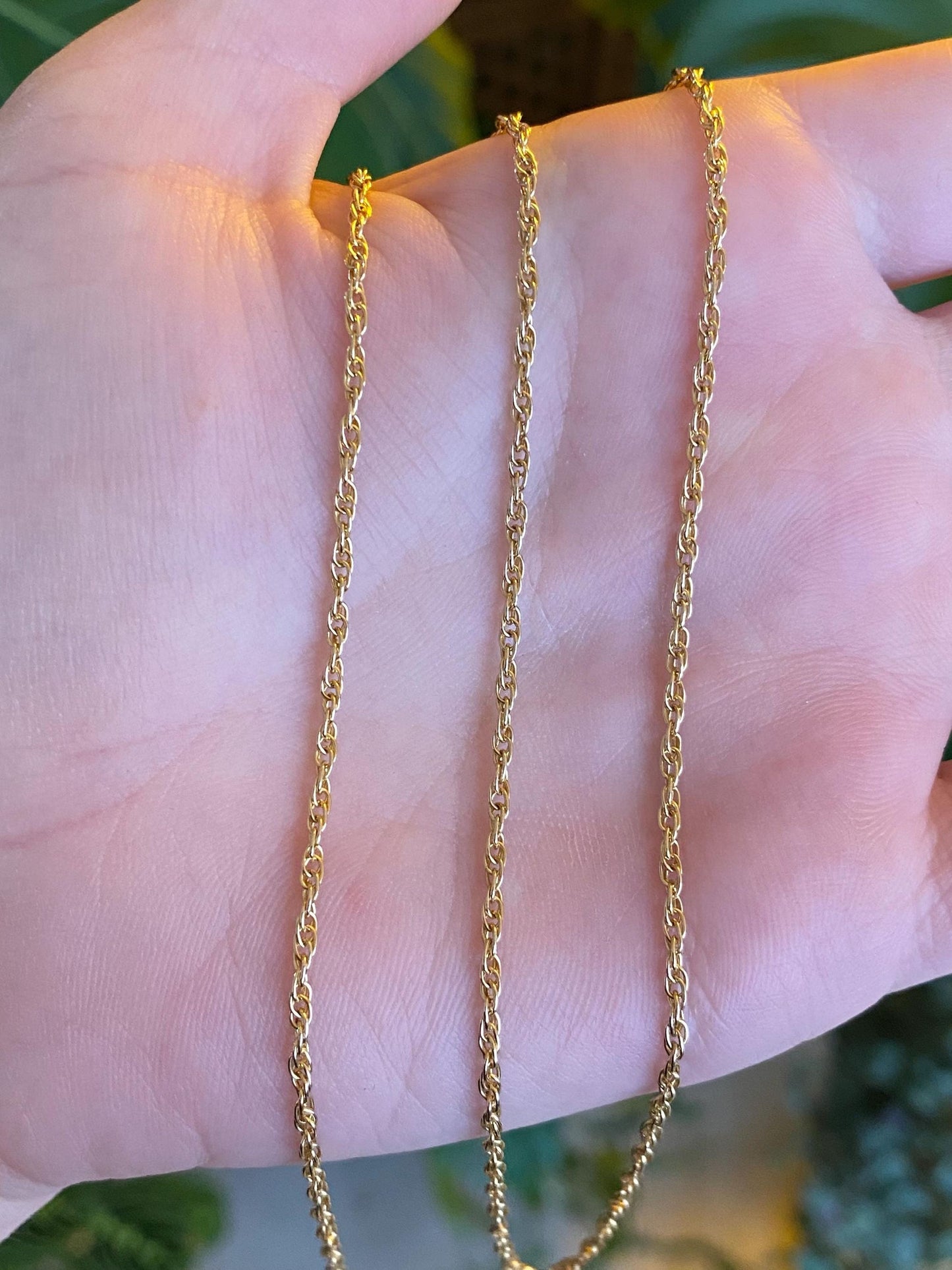 Vintage Solid 14k Yellow Gold Chain Necklace - 24 inches