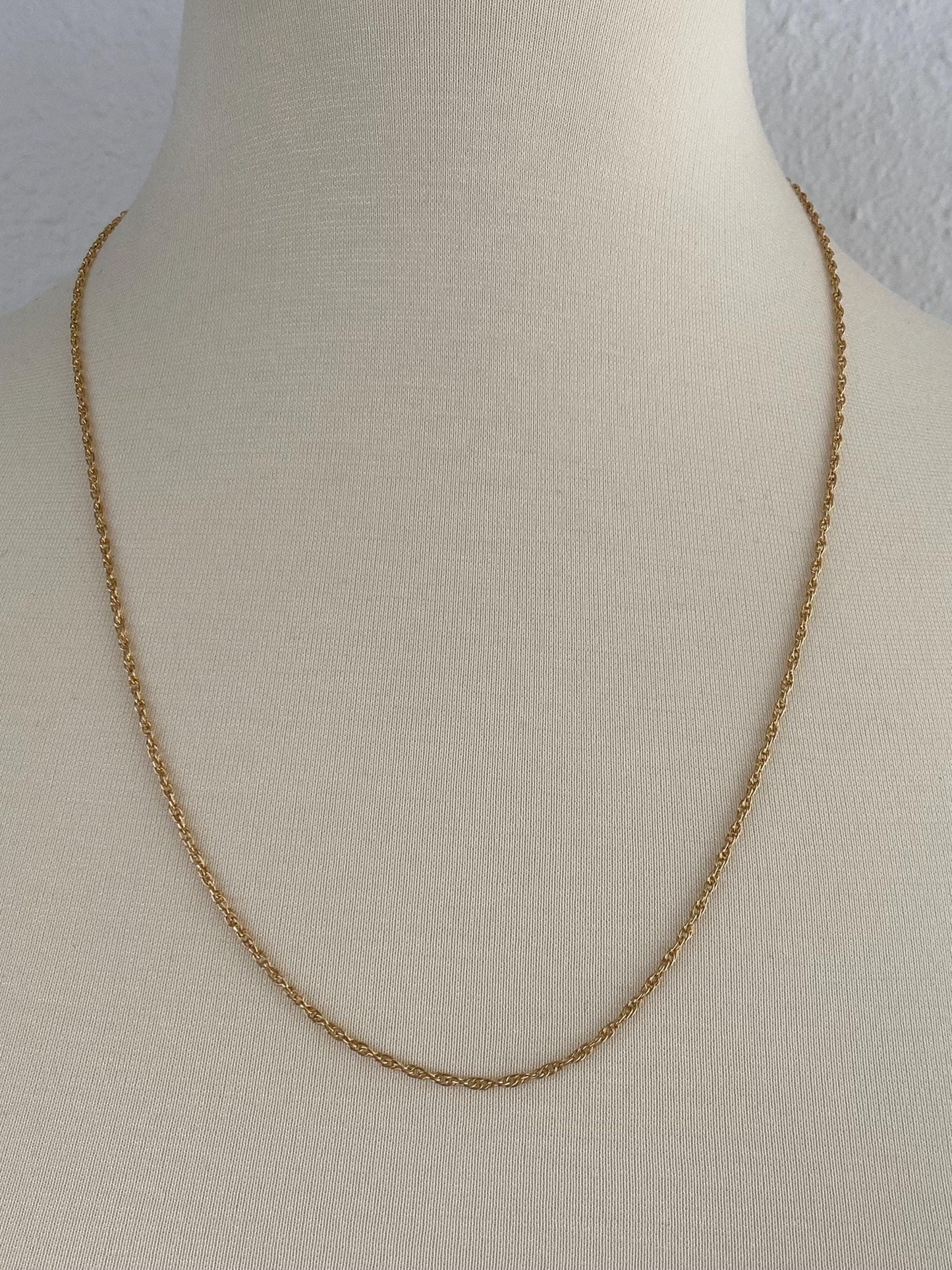 Vintage Solid 14k Yellow Gold Chain Necklace - 24 inches