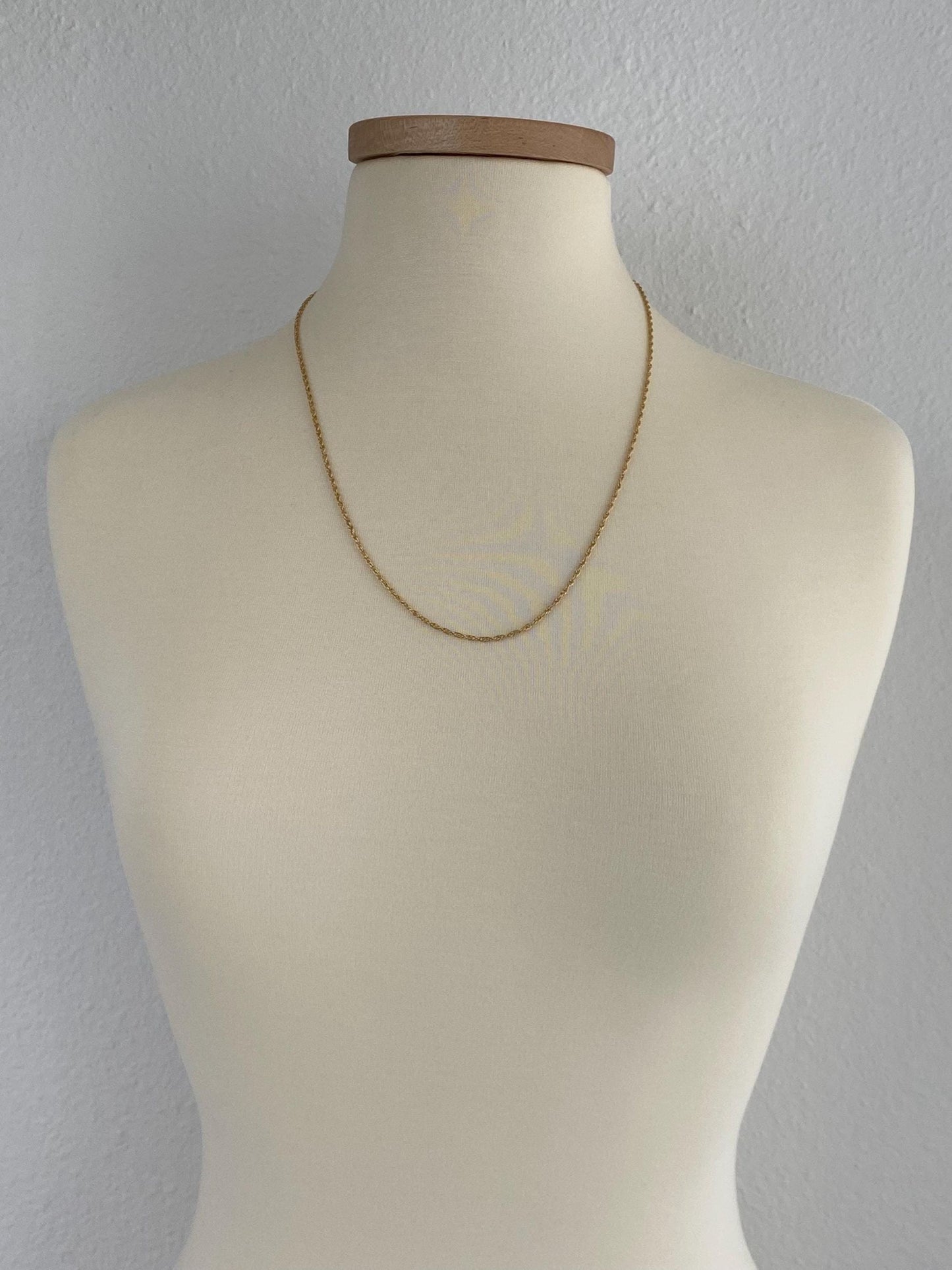 Vintage Solid 14k Yellow Gold Chain Necklace - 24 inches