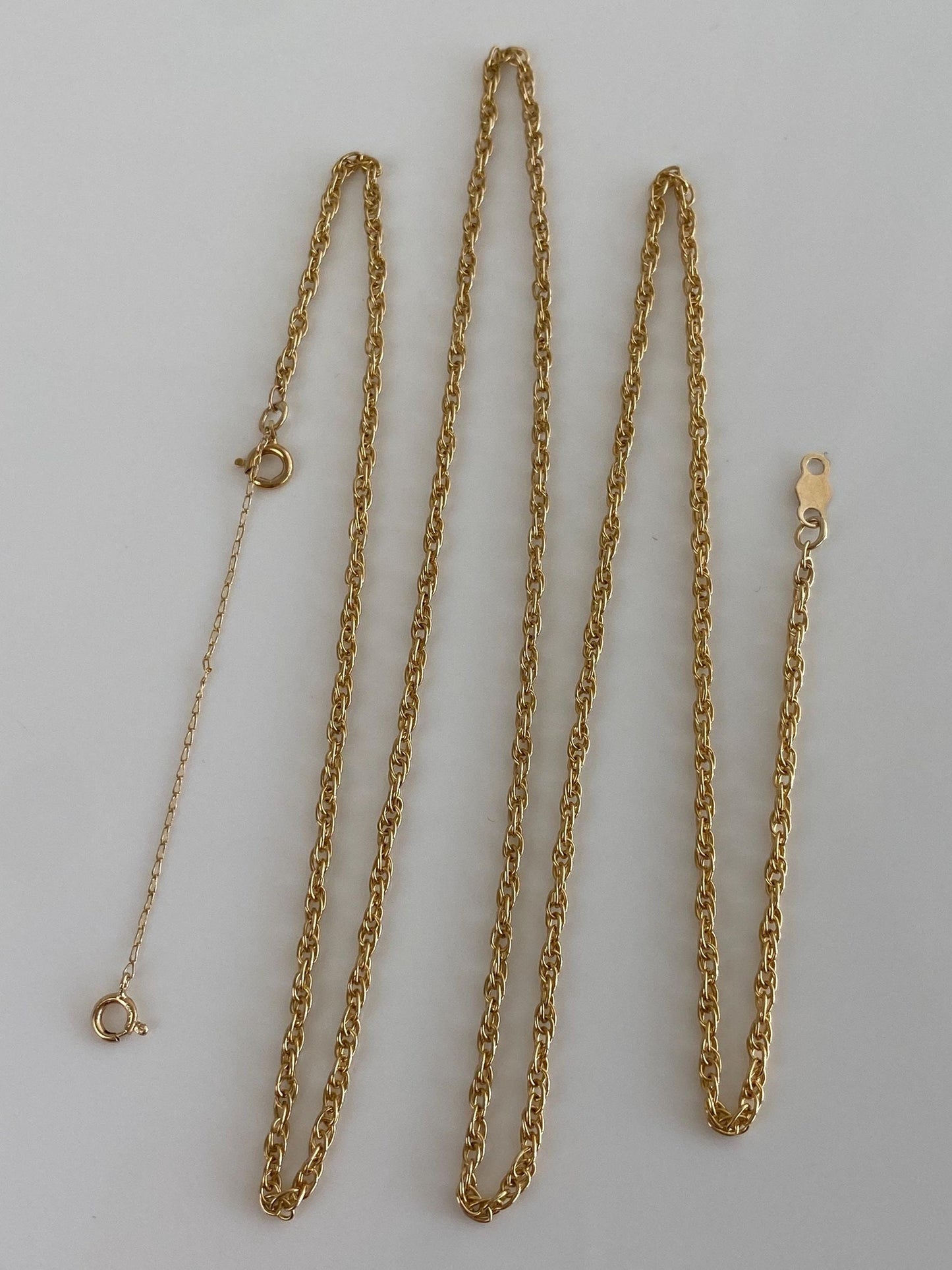 Vintage Solid 14k Yellow Gold Chain Necklace - 24 inches