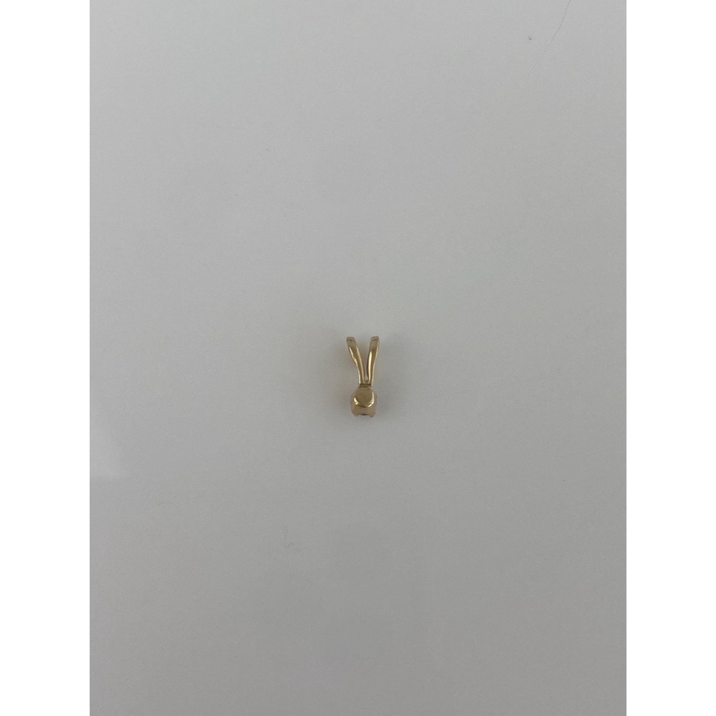 Vintage Solid 14k Yellow Gold Tiny Diamond Charm