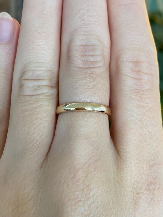 Vintage Solid 14k Yellow Gold Ring Band - Size 6.25