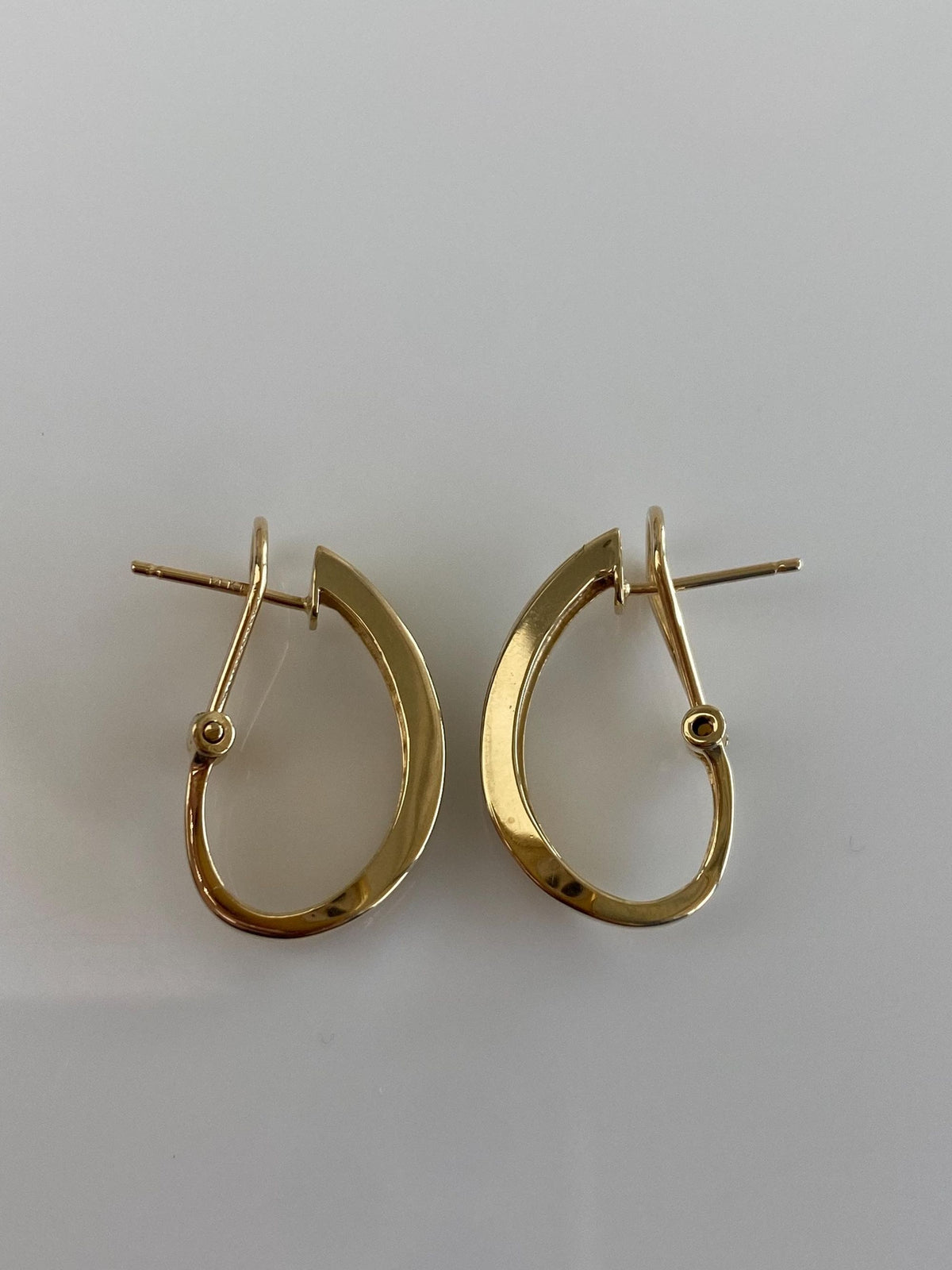 Vintage Solid 14k White & Yellow Gold Diamond Drop Earrings
