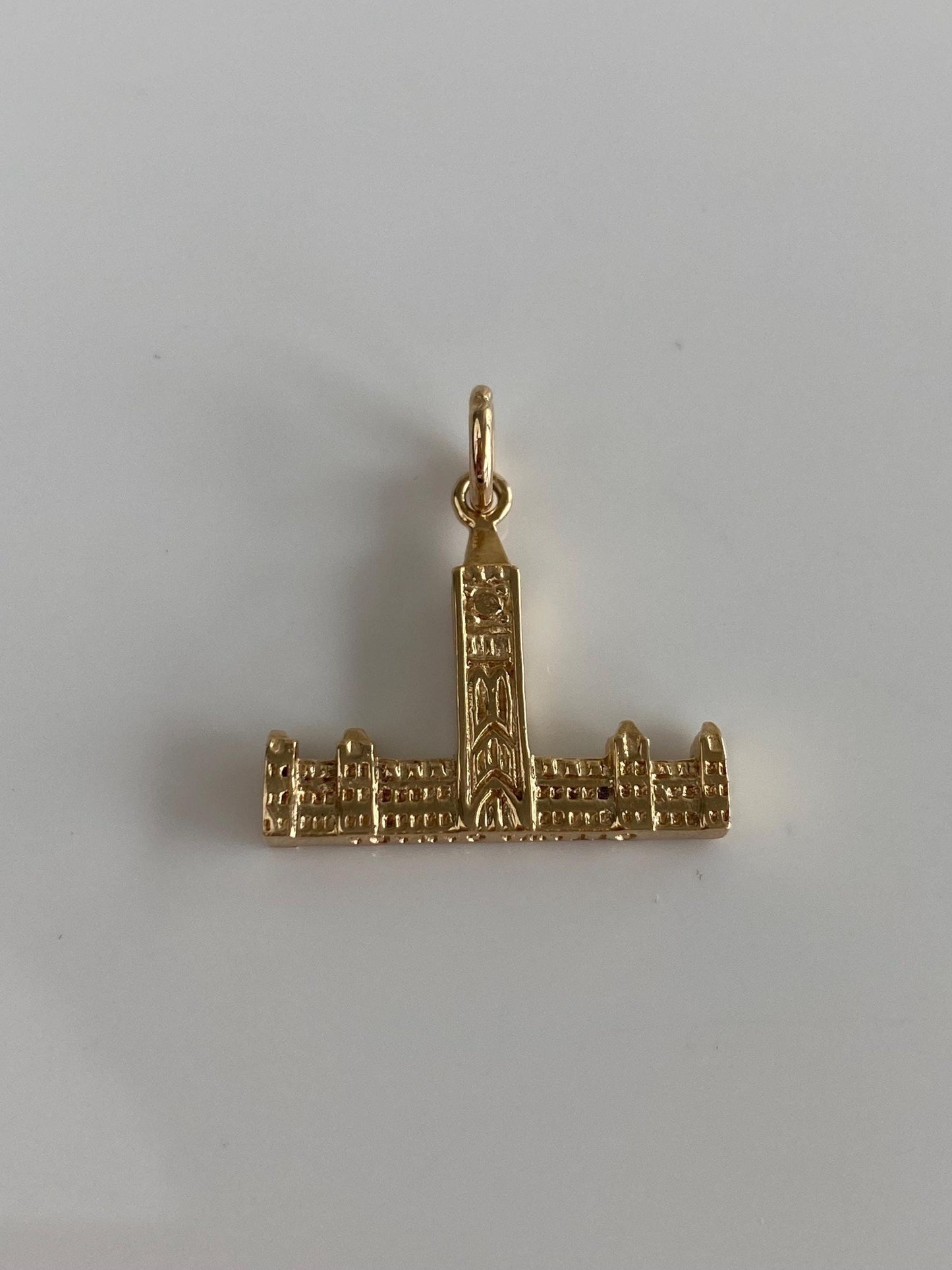 Vintage Solid 14k Yellow Gold Ottowa Canada Building Charm