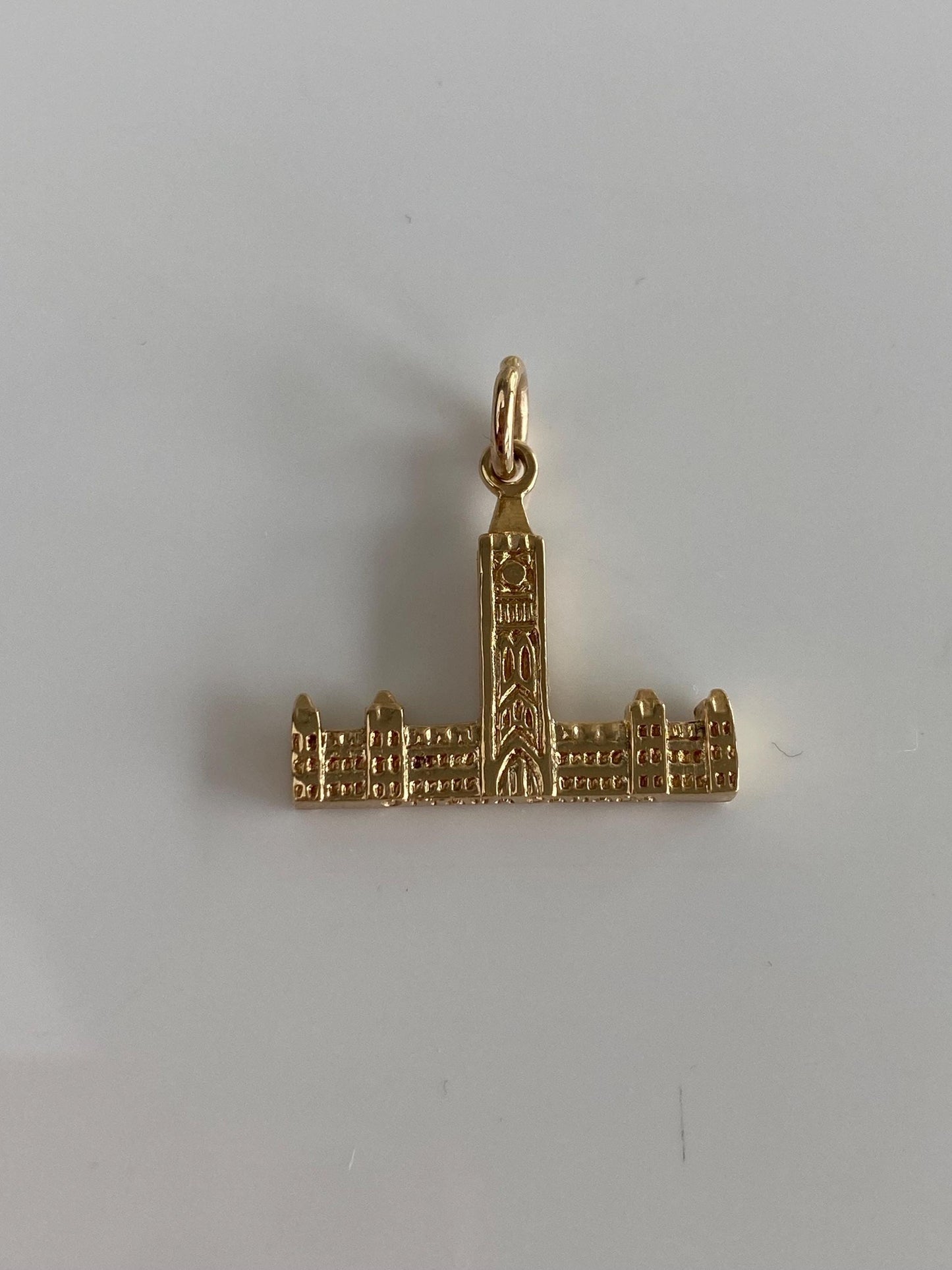 Vintage Solid 14k Yellow Gold Ottowa Canada Building Charm
