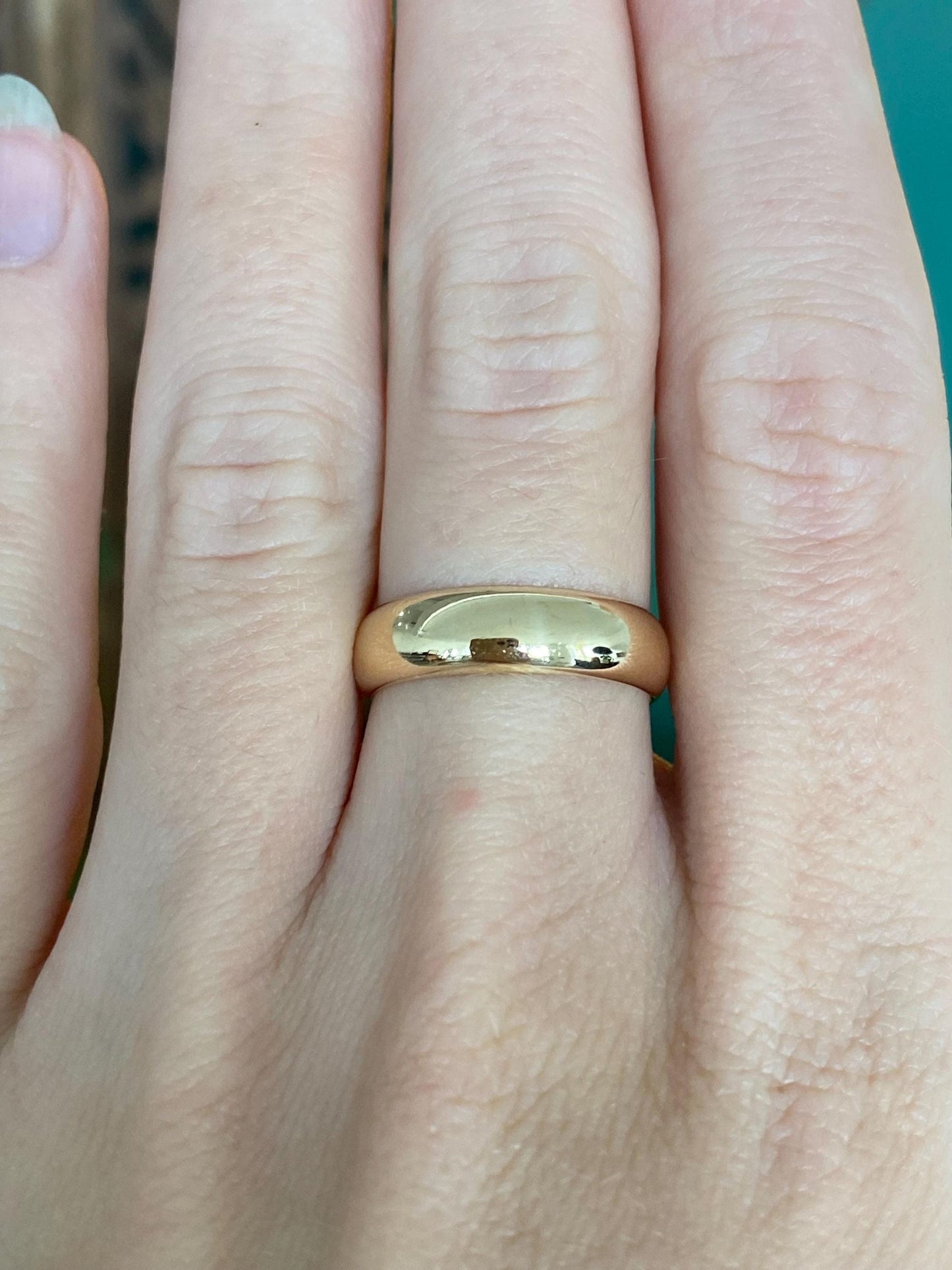 Vintage Solid 14k Yellow Gold Ring Band - Size 6.5