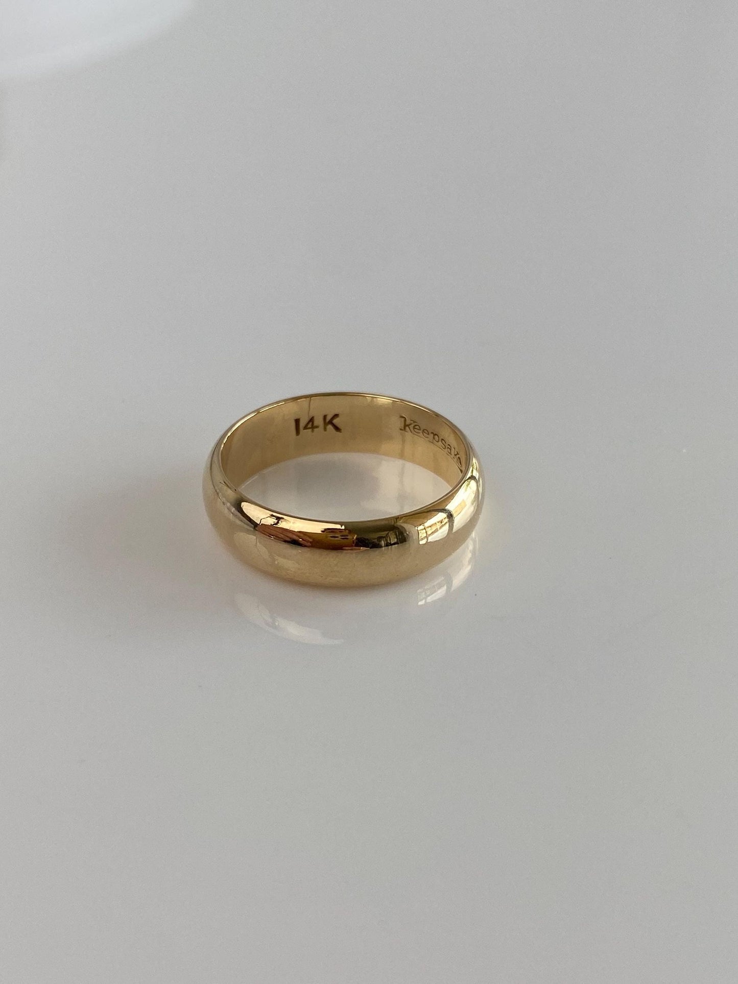 Vintage Solid 14k Yellow Gold Ring Band - Size 6.5
