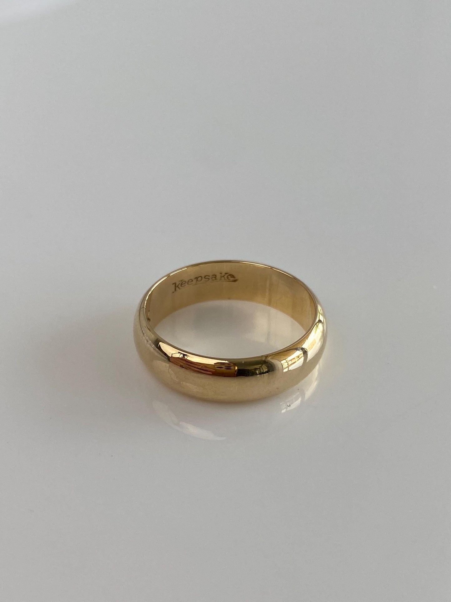 Vintage Solid 14k Yellow Gold Ring Band - Size 6.5