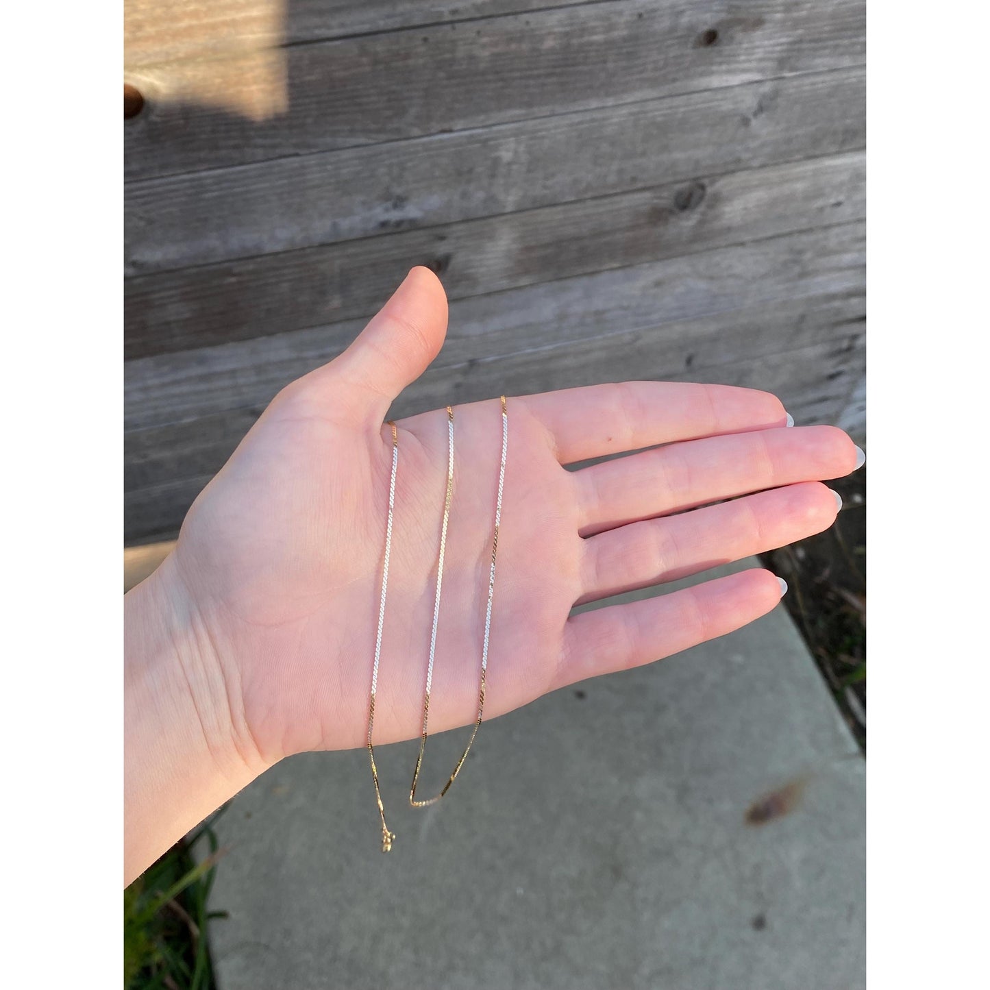 Vintage Solid 14k Yellow Gold Long Serpentine Chain Necklace - 30.5 inches