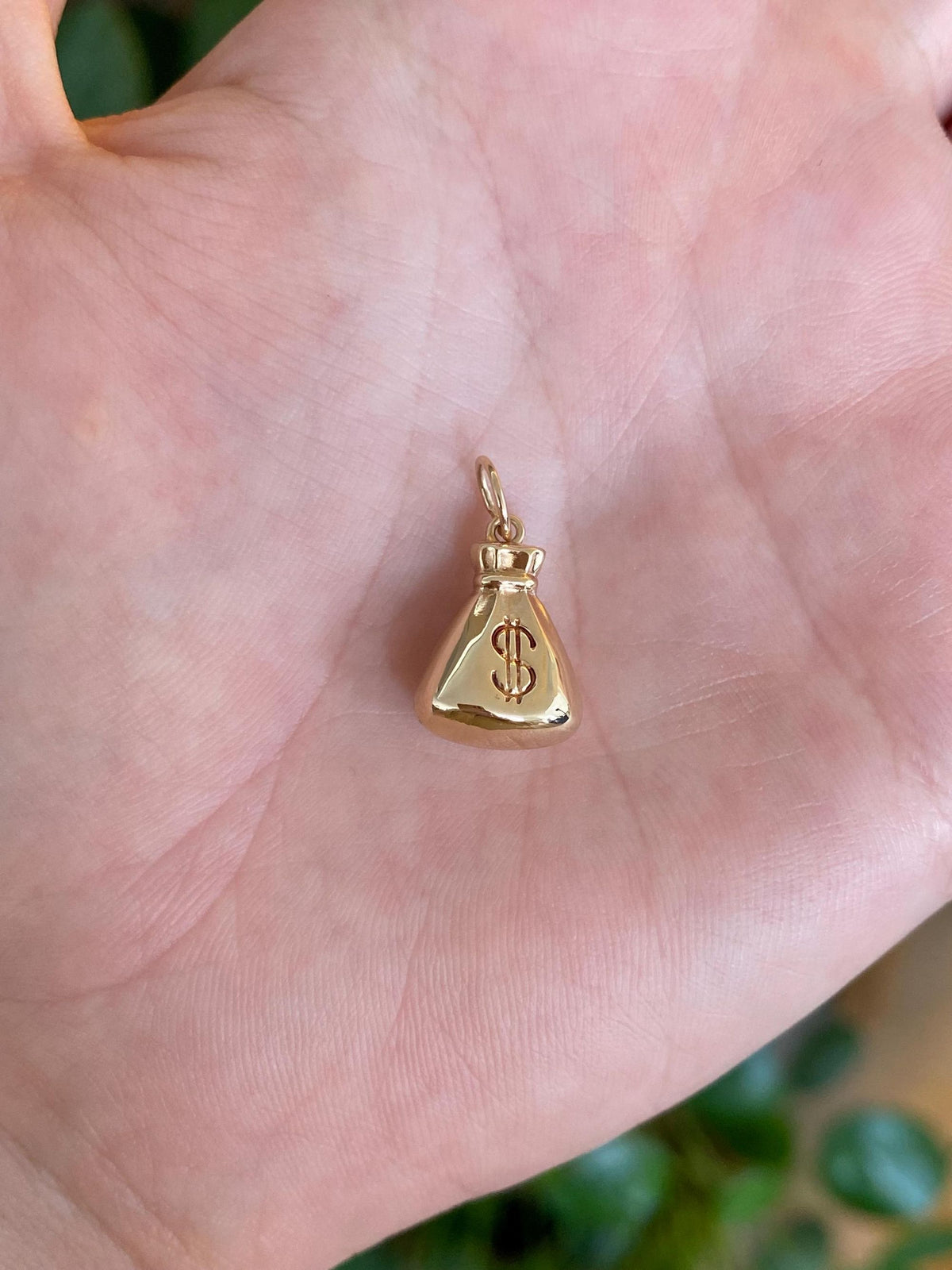 Vintage 10k Yellow Gold Money Bag Charm