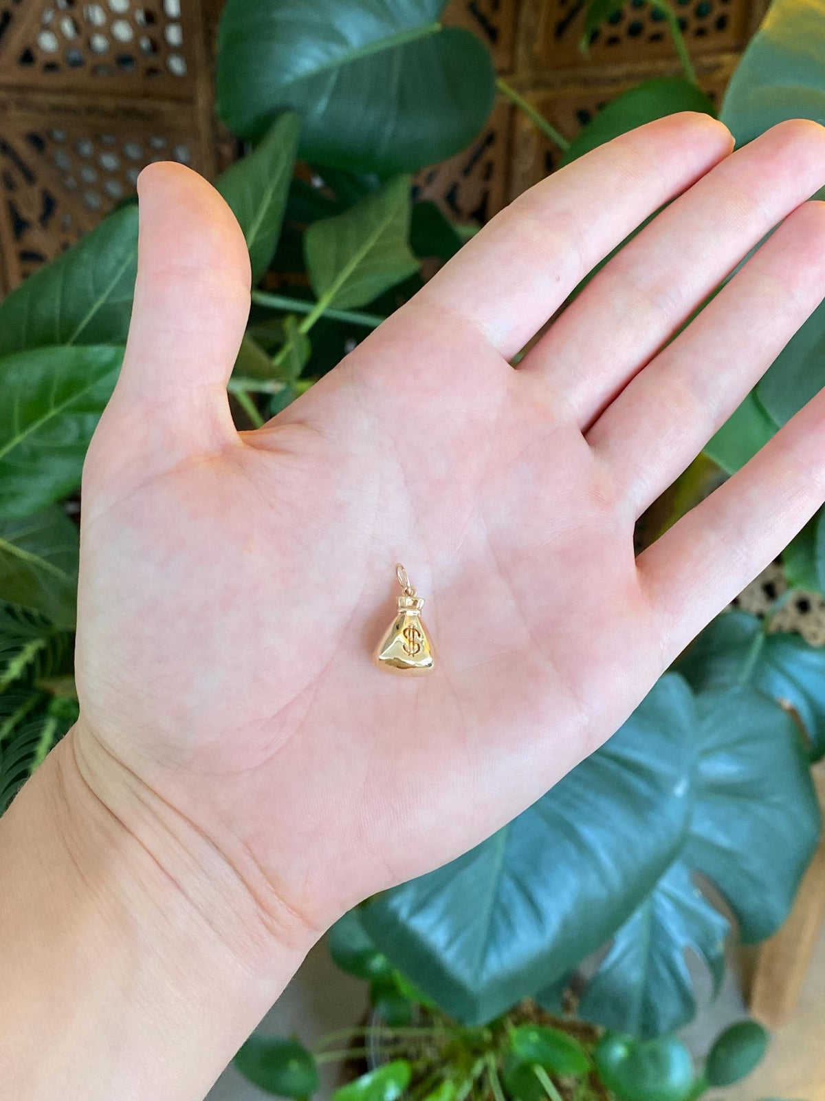 Vintage 10k Yellow Gold Money Bag Charm