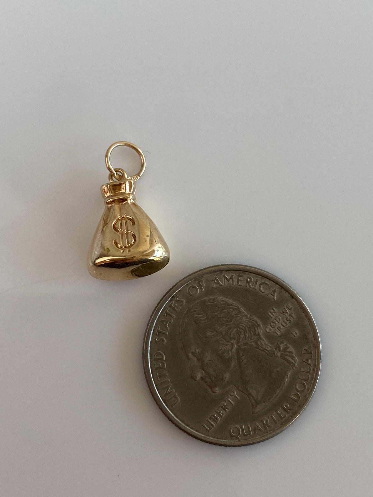 Vintage 10k Yellow Gold Money Bag Charm
