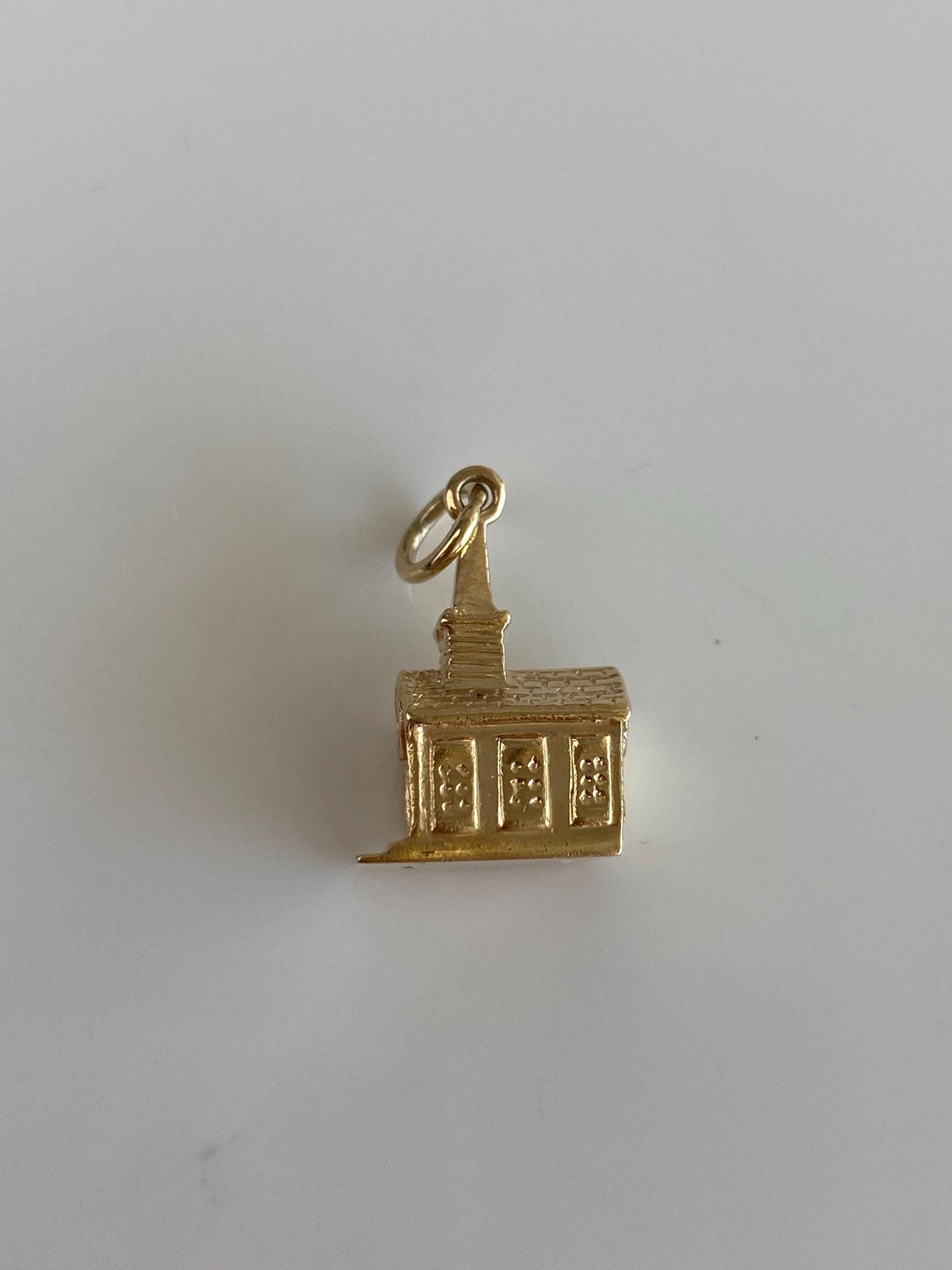 Vintage 10k Yellow Gold Church Steeple Charm