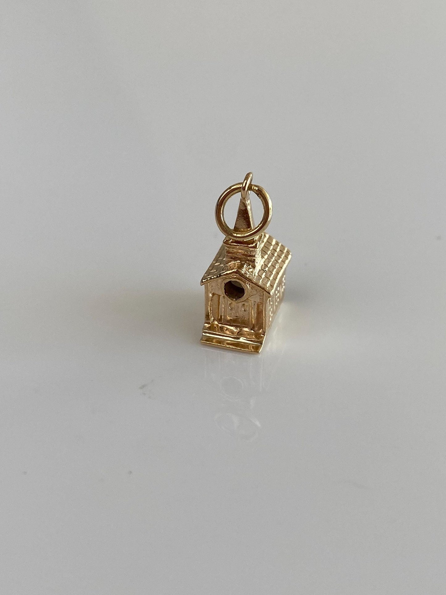 Vintage 10k Yellow Gold Church Steeple Charm