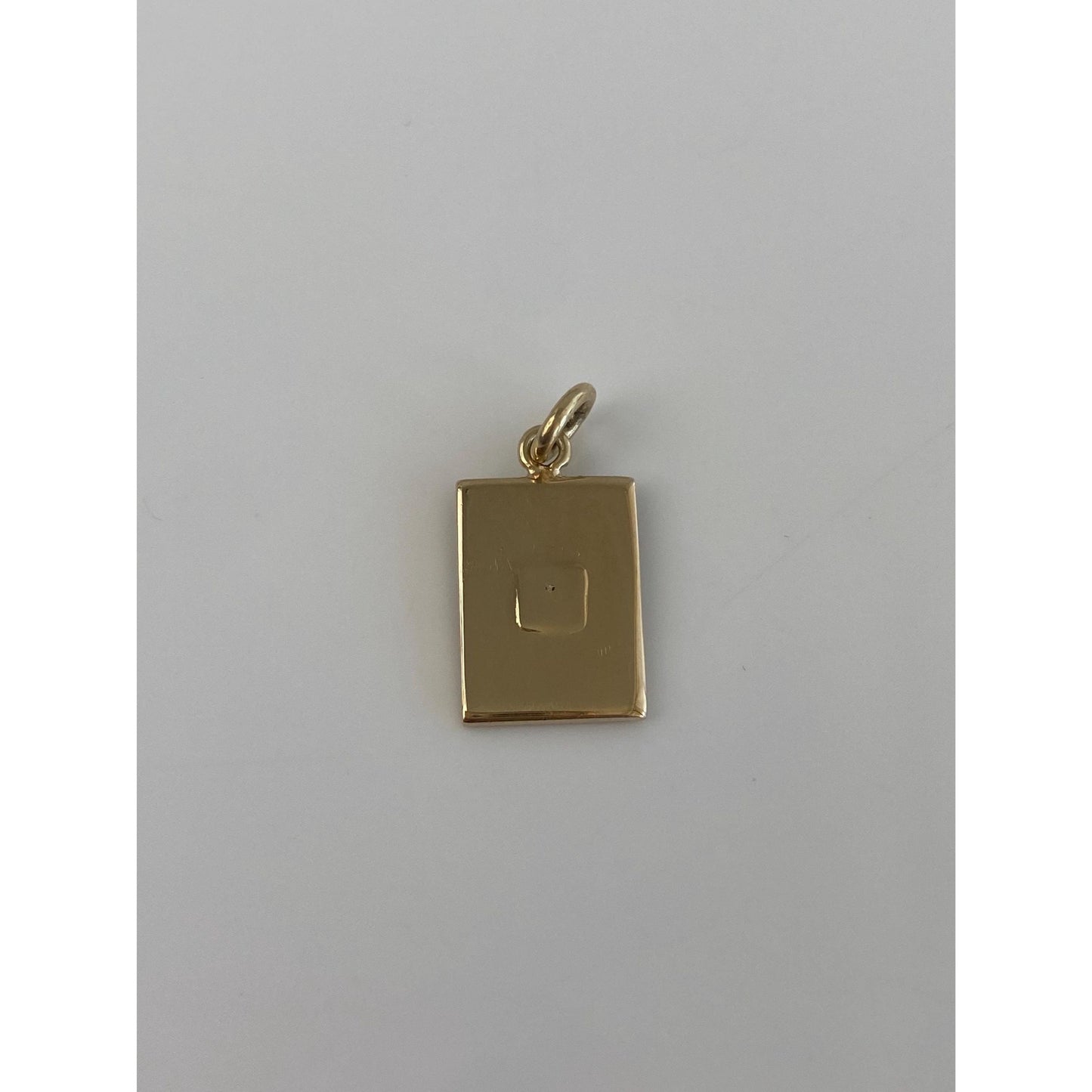 Vintage Solid 14k Yellow Gold Lapis & Onyx Cufflink Conversion Charm