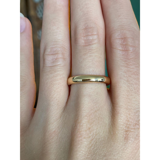 Vintage Solid 18k Yellow Gold Ring Band - Size 8
