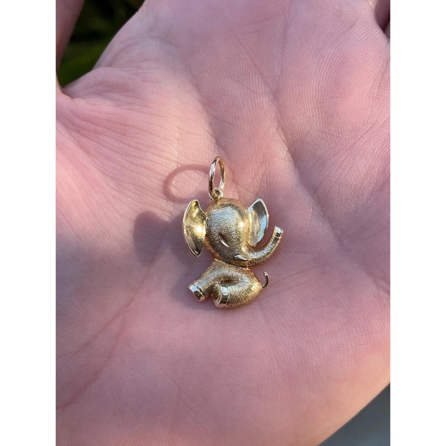 Vintage 14k Yellow Gold Elephant Charm