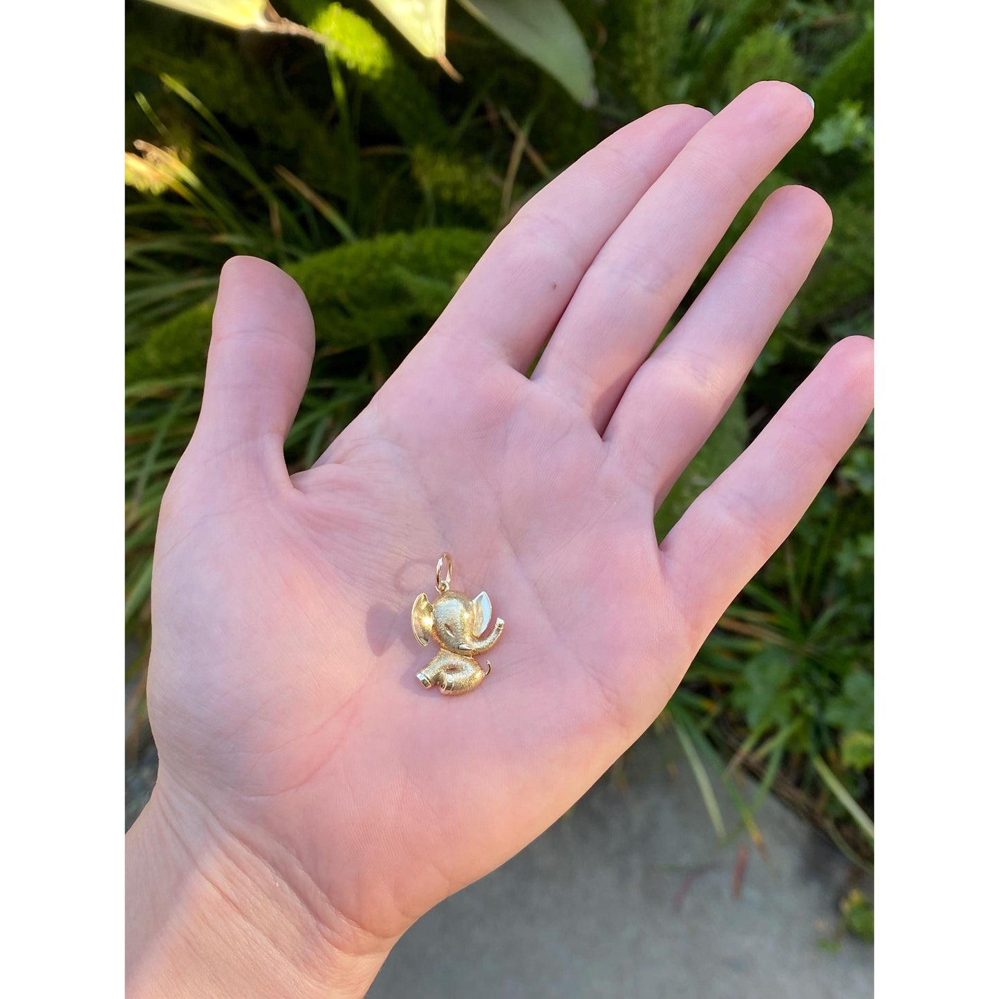 Vintage 14k Yellow Gold Elephant Charm