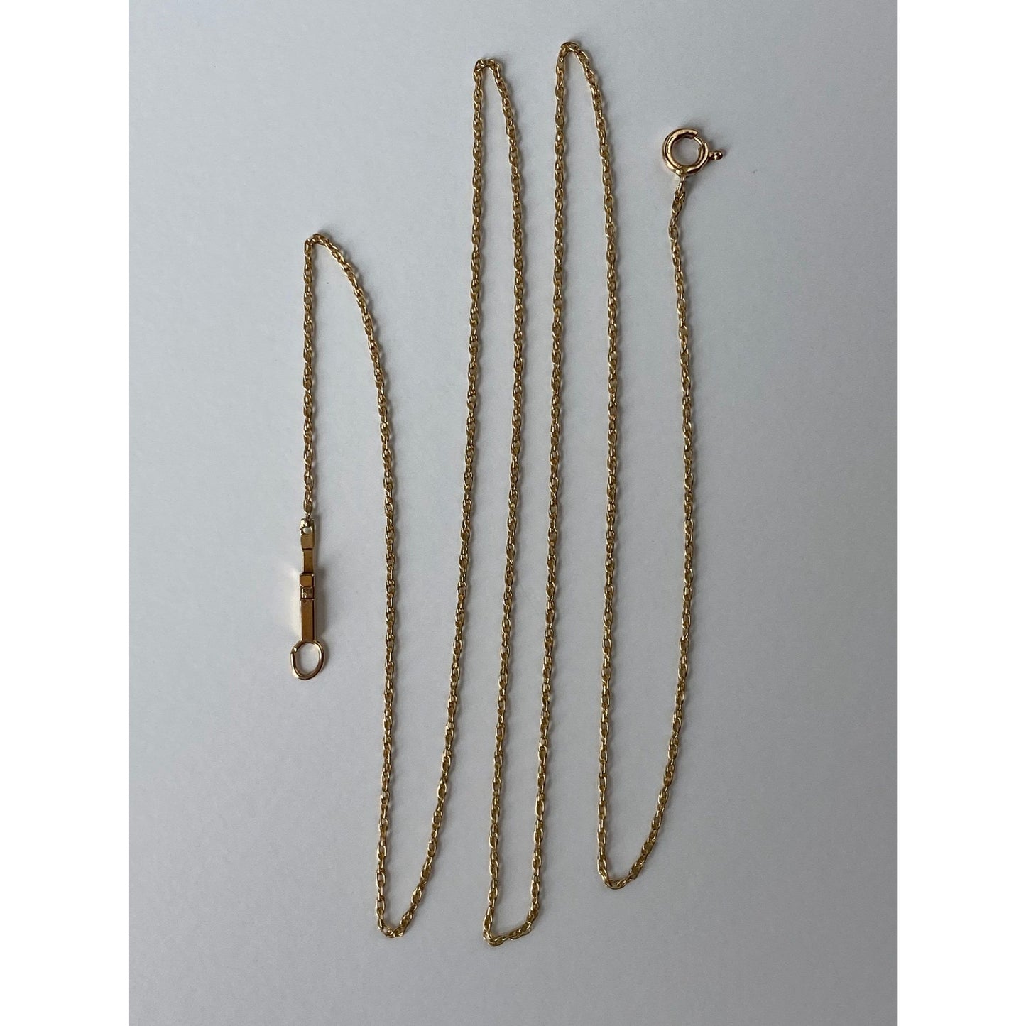 Vintage Solid 14k Yellow Gold Dainty Rope Chain Necklace - 18 inches