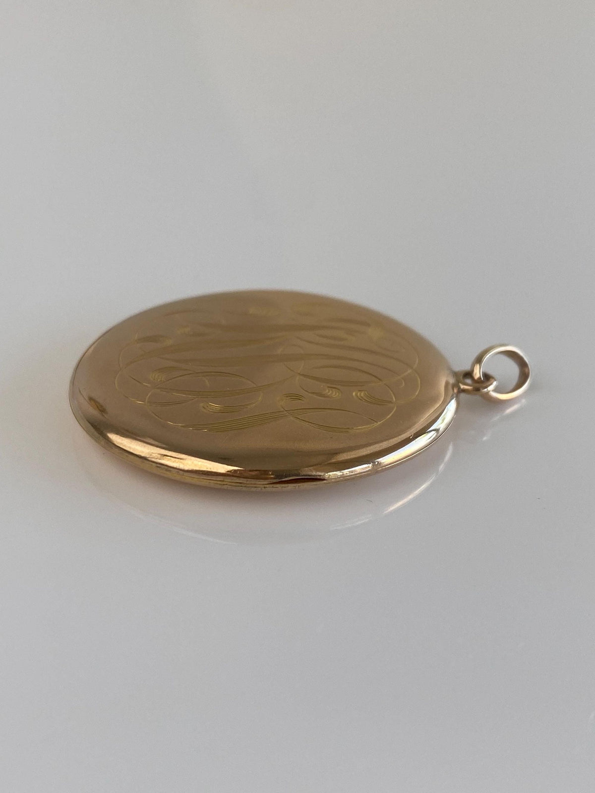 Vintage Solid 10k Yellow Gold Monogram Locket Charm