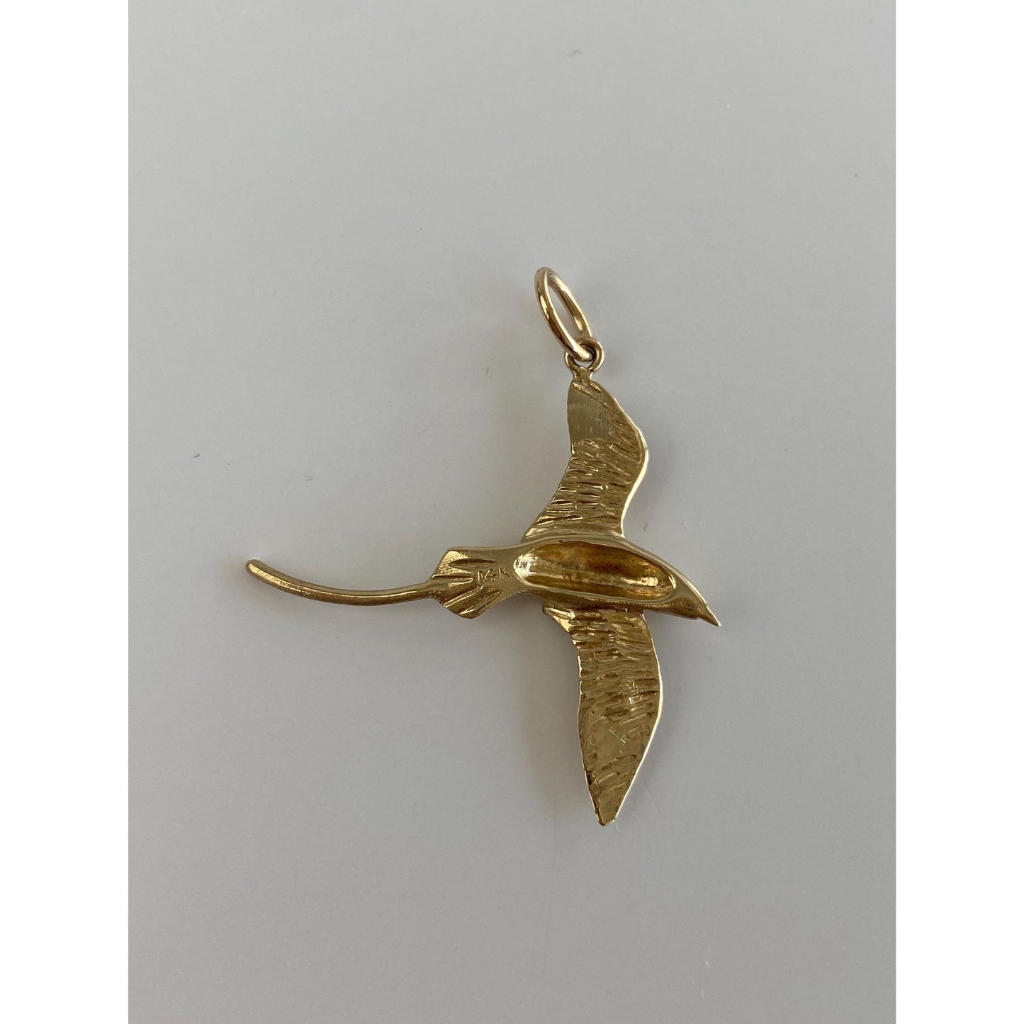 Vintage Solid 14k Yellow Gold Bird Charm