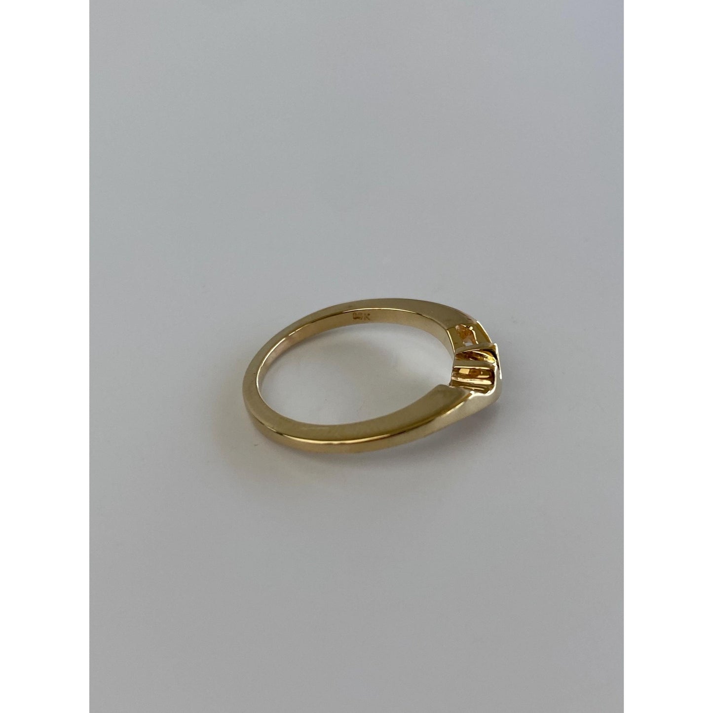 Vintage Solid 14k Yellow Gold Ring Topper Chevron Ring - Size 5.75