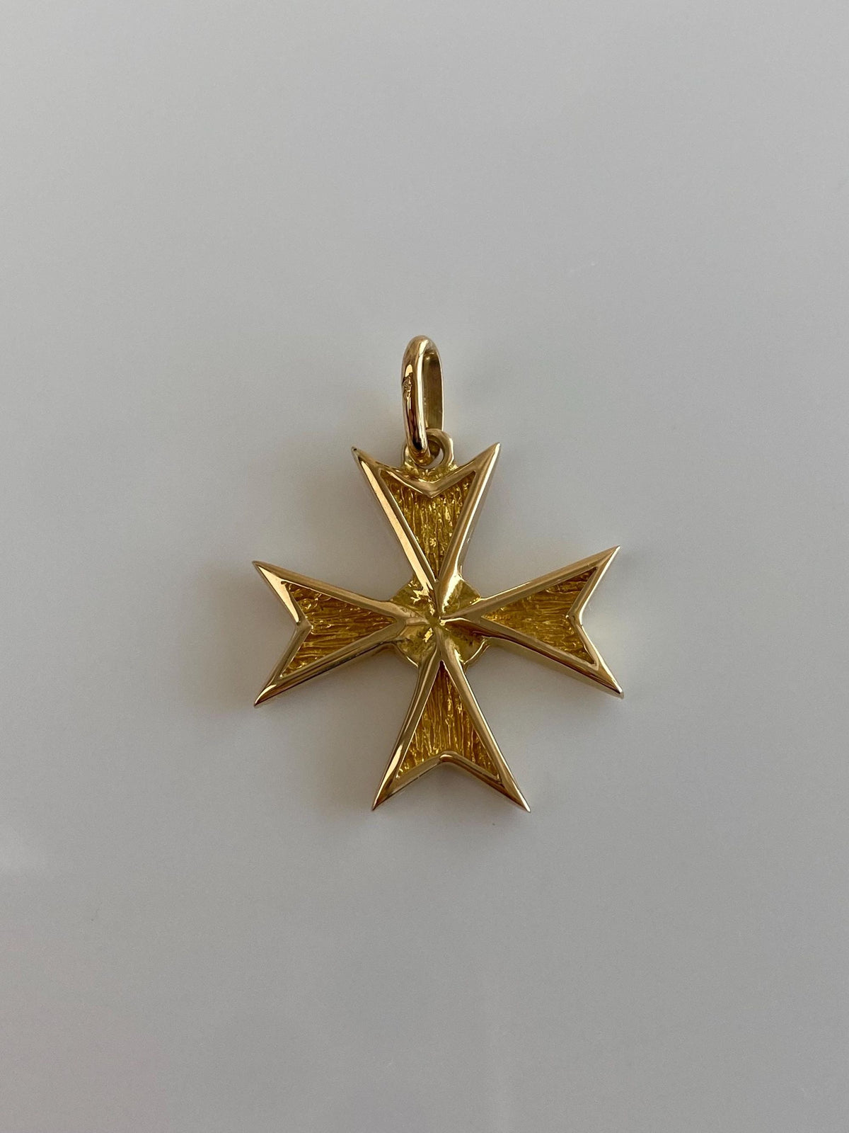 Vintage Solid 18k Yellow Gold Fancy Cross Charm