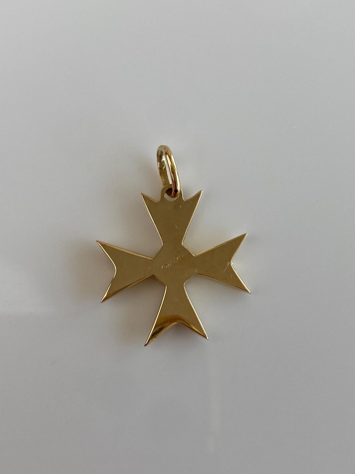 Vintage Solid 18k Yellow Gold Fancy Cross Charm