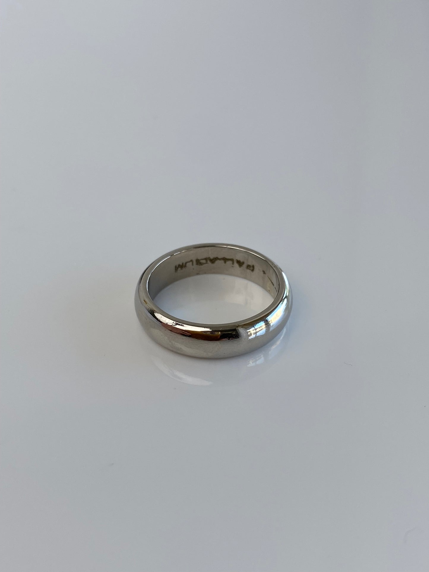 Vintage Solid Palladium Ring Band - Size 4.25