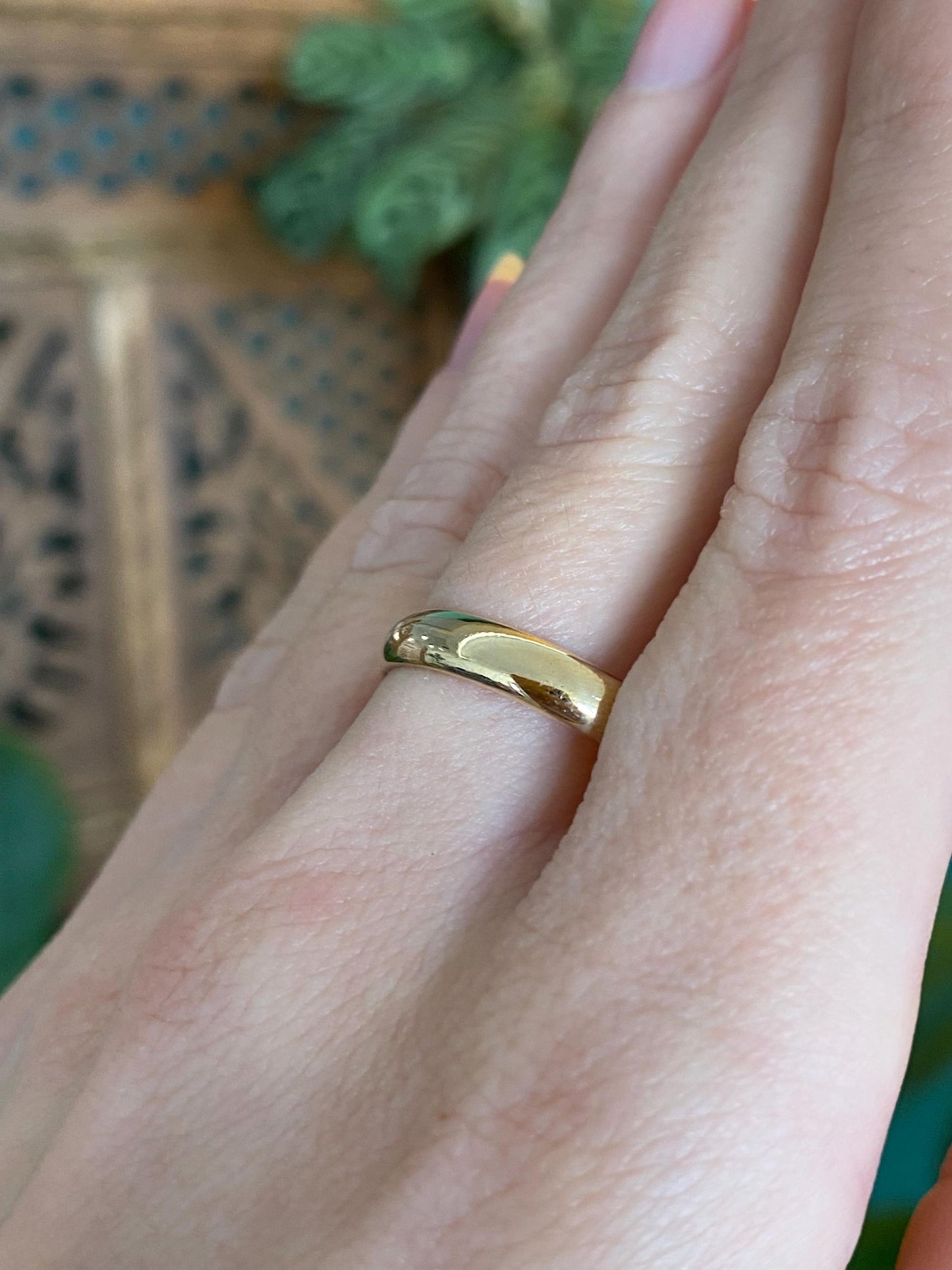 Vintage Solid 10k Yellow Gold Ring Band - Size 10.75